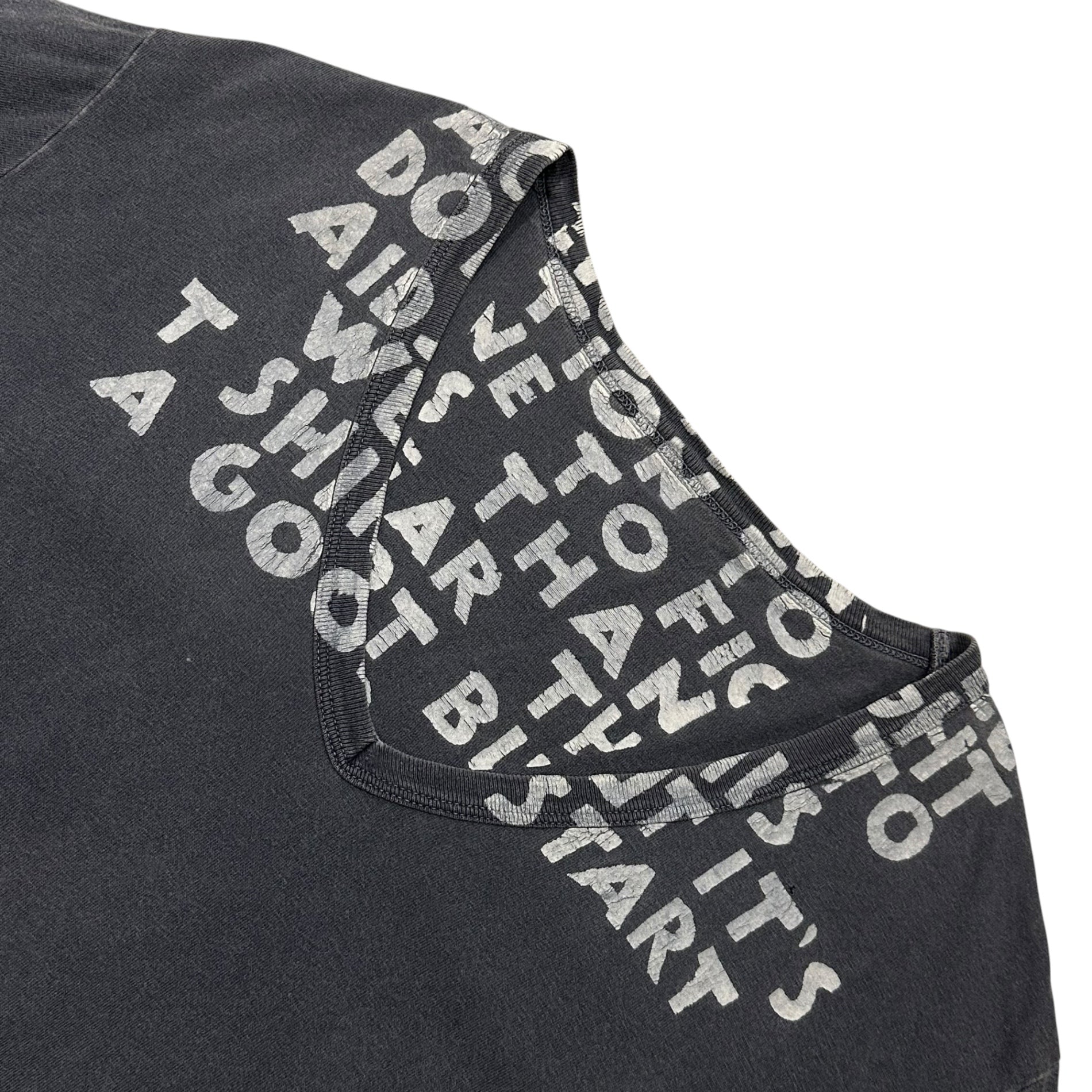 MAISON MARGIELA(メゾンマルジェラ) 2009AW AIDS T-shirts エイズ Tシャツ 30GC79920299 M ネイビー×ホワイト 00's