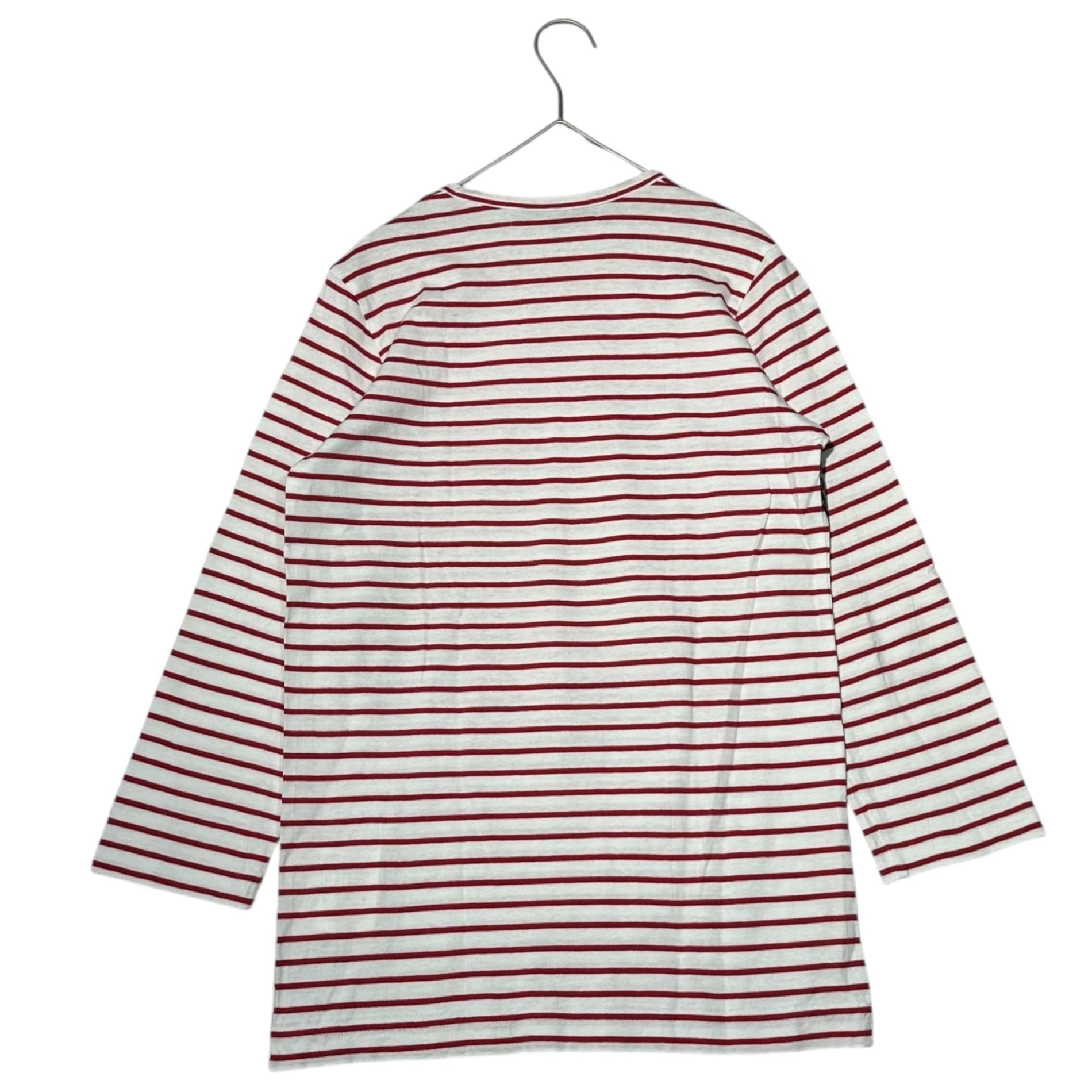 tricot COMME des GARCONS(トリココムデギャルソン) 11AW Lace Heart Print Border L/S T-Shirt レース ハート プリント ボーダー 長袖 Tシャツ TH-T213 S ホワイト×レッド AD2011