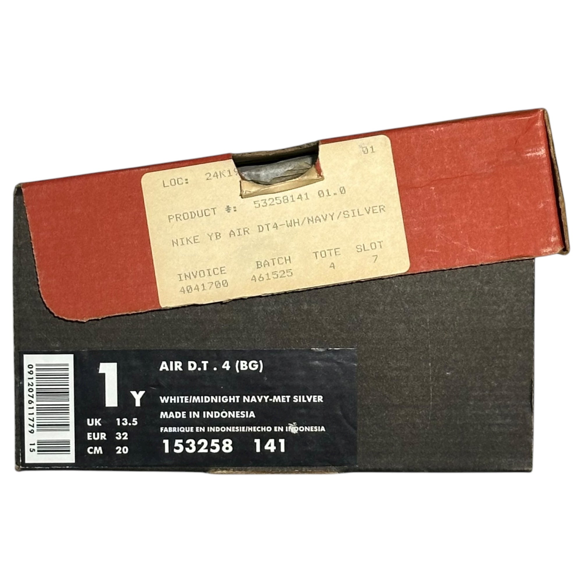 NIKE(ナイキ) 1996 AIR D.T 4 (BG) エア DT キッズ 153258-141 US 1Y(20cm) ホワイト×ネイビー 90's 90年代 ヴィンテージ スニーカー