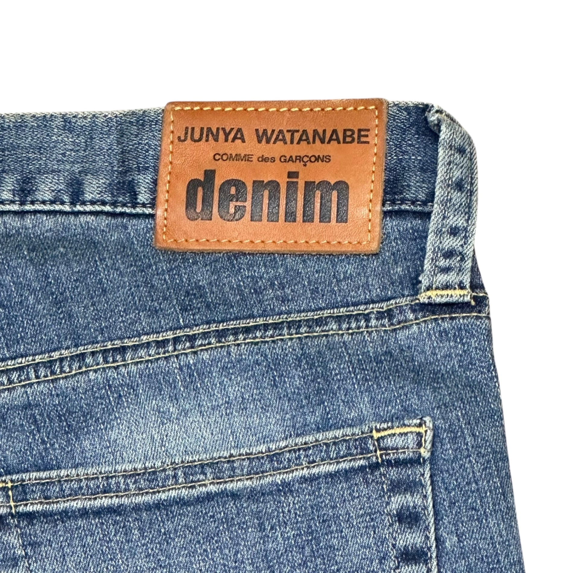 COMME des GARCONS JUNYA WATANABE(コムデギャルソンジュンヤワタナベ) 12AW Vintage-Washed Tapered Denim Pants ヴィンテージ加工 テーパード デニム パンツ JJ-T023 L ライトインディゴ AD2012