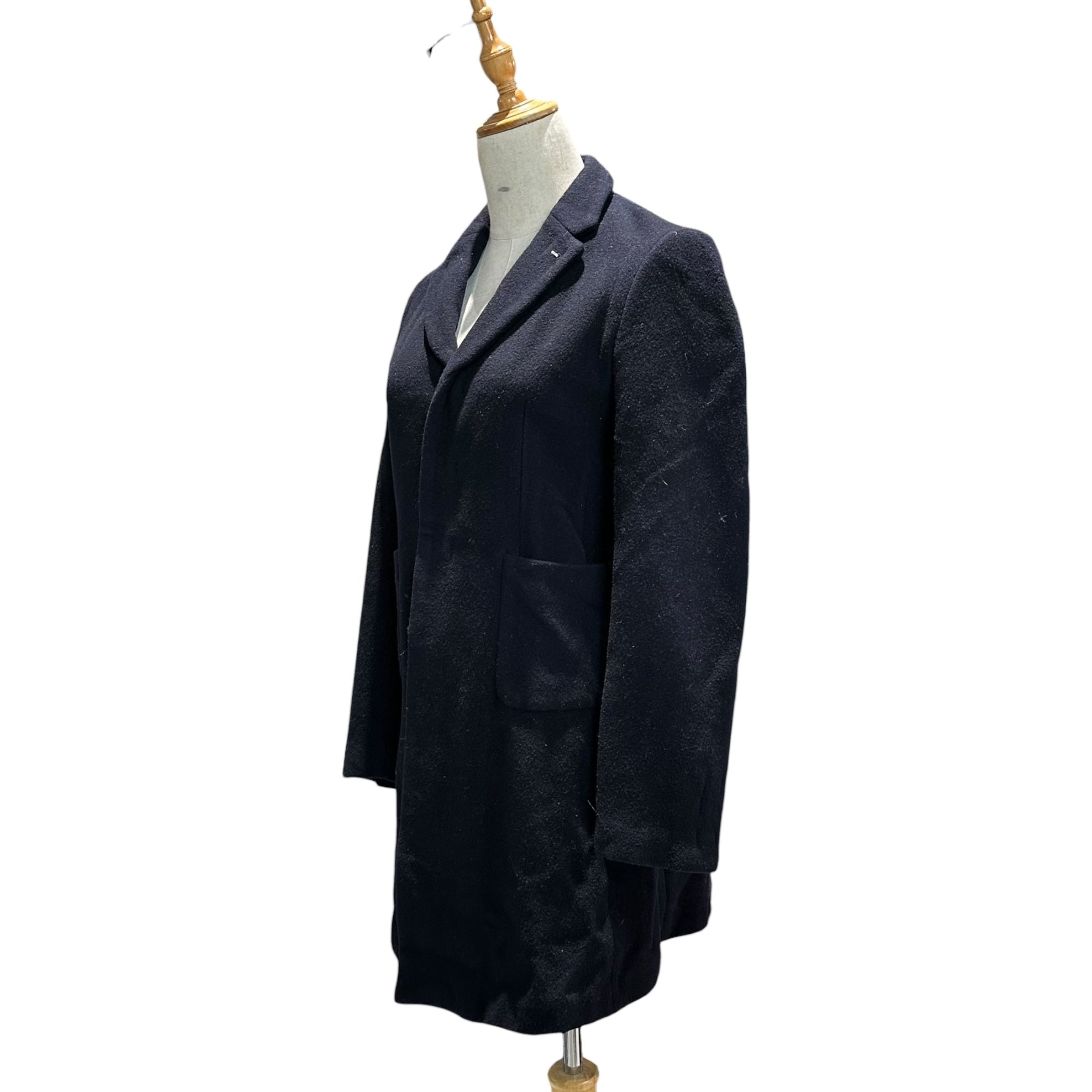 COMME des GARCONS(コムデギャルソン) 10AW Wool Nylon Hook Button Melton Jacket ウール ナイロン フックボタン メルトン ジャケット GF-J071 S ブラック AD2010