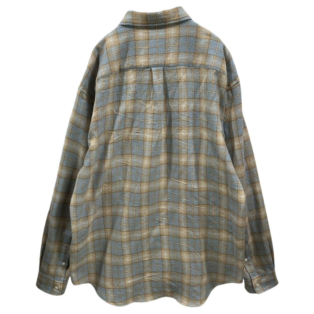 AURALEE(オーラリー) 2025AW AIRY WOOL CHECK SHIRT エアリー ウール チェック シャツ A25AS01WN 5 ブルー×ベージュ