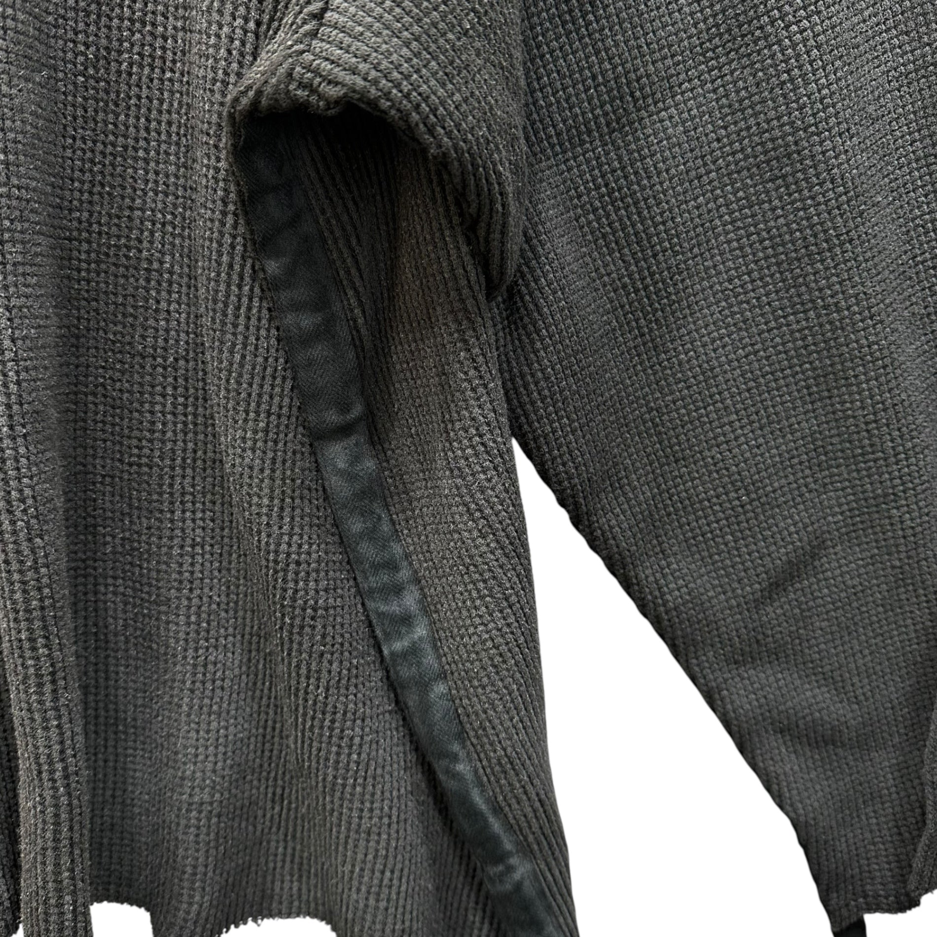 Name.(ネーム) WAFFLE TAPED LOOSE SLEEVE DAMAGE TEE ワッフル テープ ルーズスリーブ ダメージ Tシャツ NMCU-FI004 2 ブラック 長袖