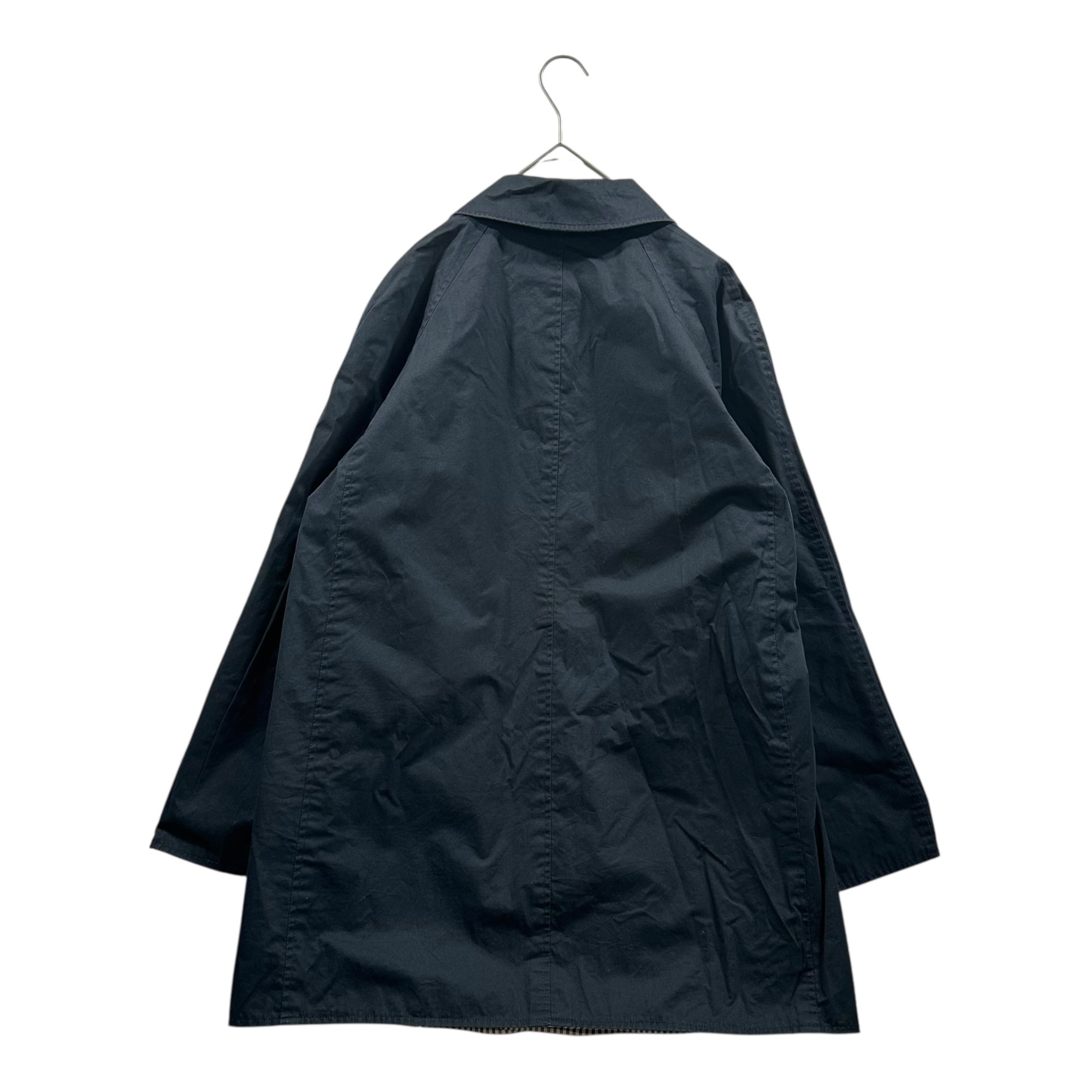 Aquascutum(アクアスキュータム) 90's Vintage Club Check Reversible Half Coat 90年代 ヴィンテージ クラブチェック リバーシブル ハーフ コート L程度 ベージュ×ネイビー×ブラック