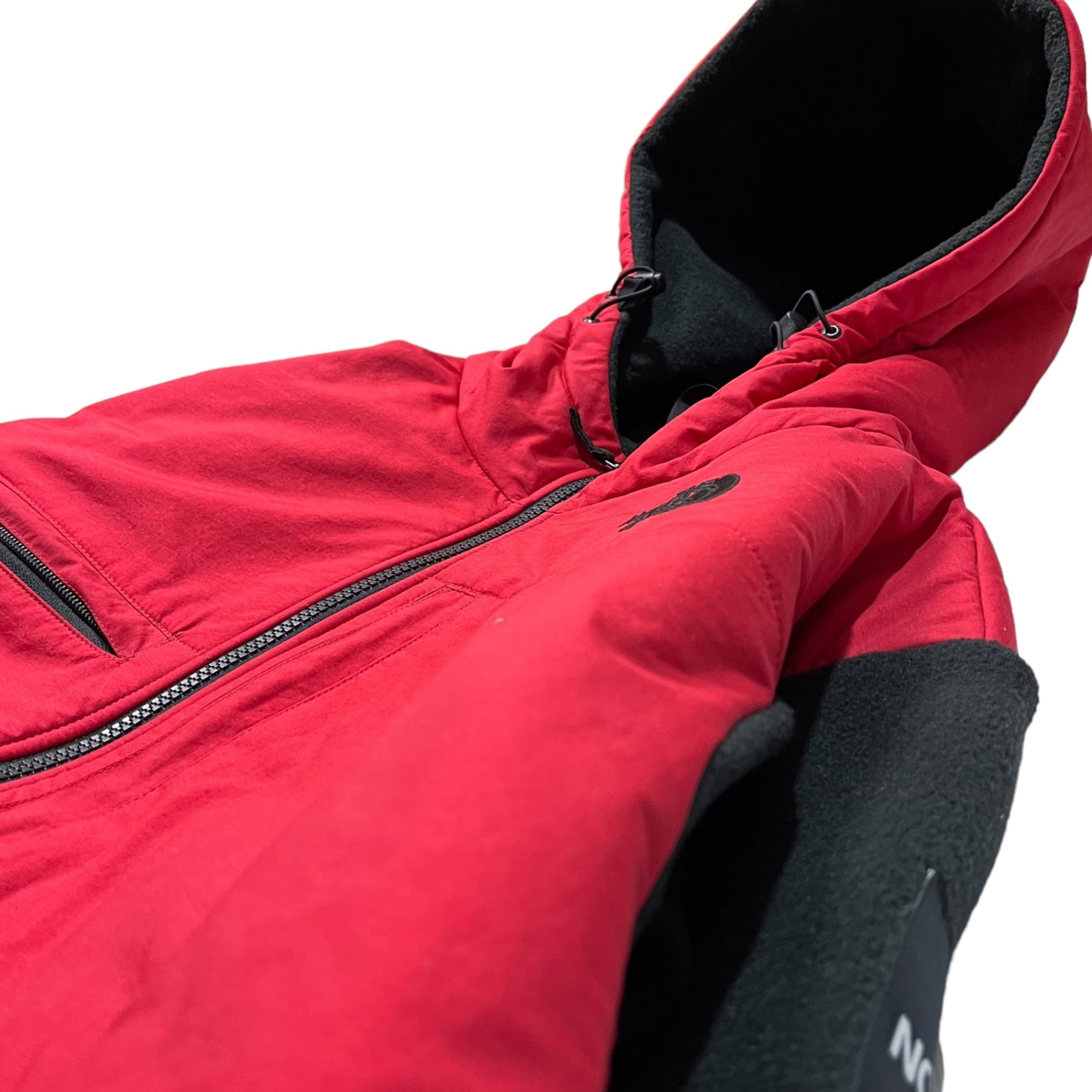 THE NORTH FACE(ノースフェイス) Denali Hoodie デナリ フーディ NA71952 XL レッド×ブラック フリース  ジャケット