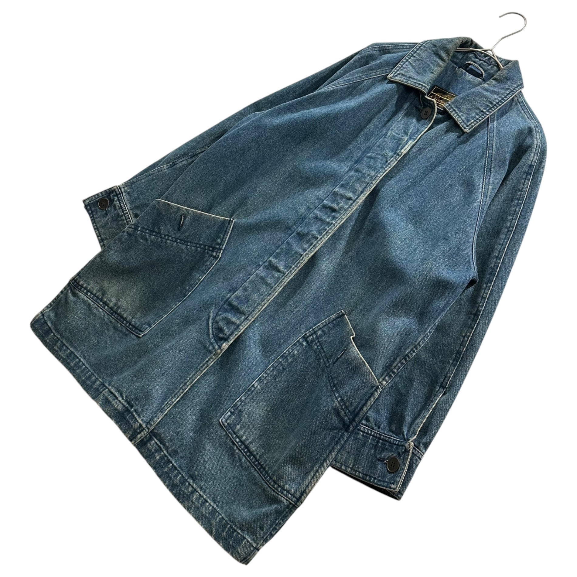 Eddie Bauer(エディーバウアー) 1980～1990's Denim Jacket デニム ジャケット オーバーサイズ XS インディゴ 黒タグ後期