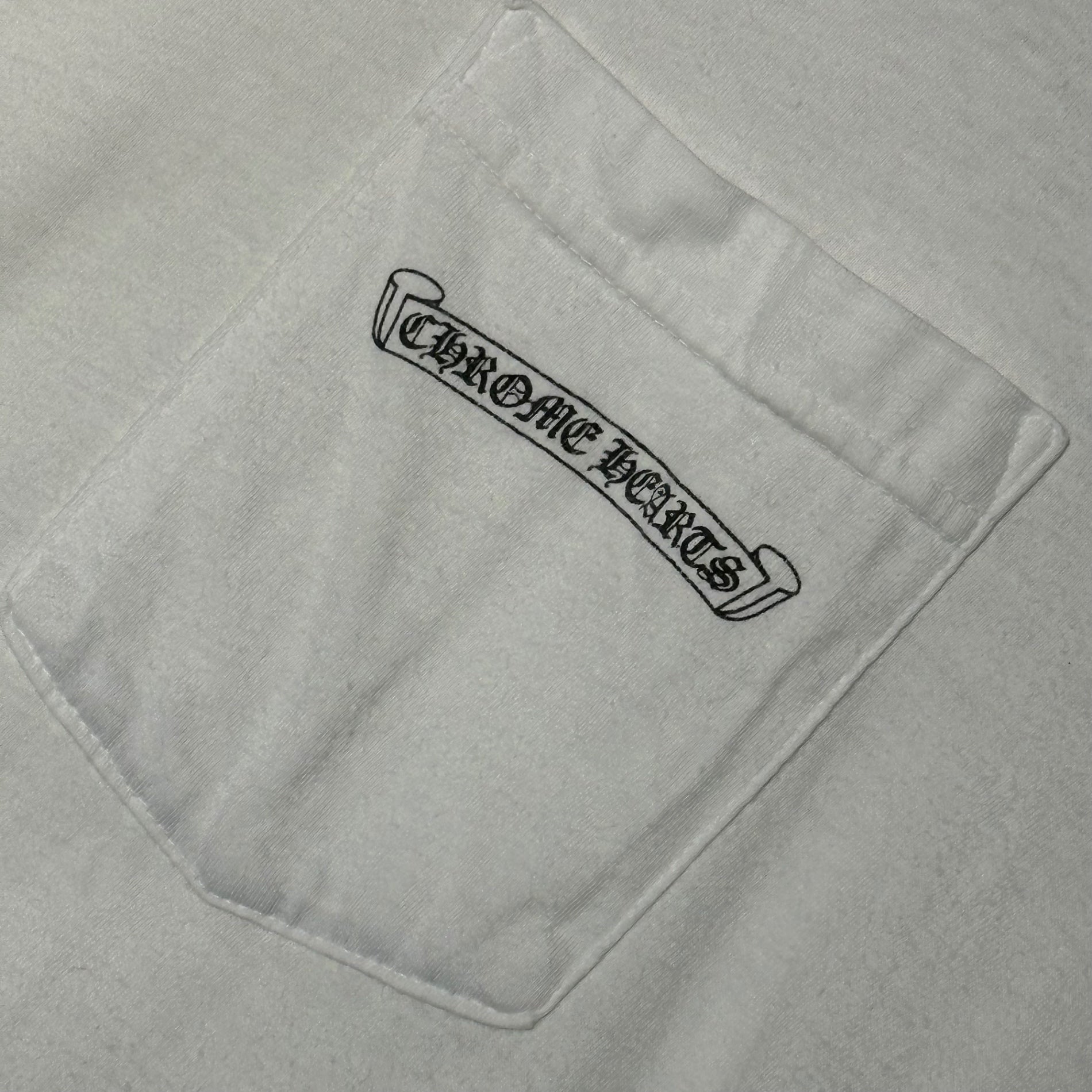 CHROME HEARTS(クロムハーツ) Scroll Label L/S T-Shirt スクロール ラベル 長袖 Tシャツ M ホワイト クロムハーツジャパンタグ
