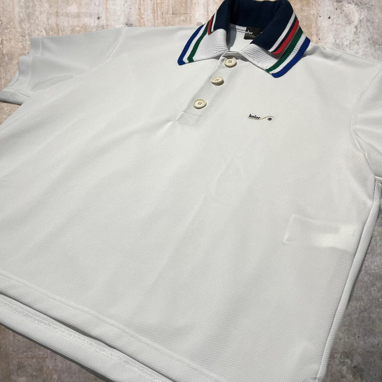 kolor(カラー) ドッキング Pe鹿の子ポロシャツ/半袖 オーバーサイズ ポロシャツ 22SCM-T03202 1(Sサイズ程度) ホワイト