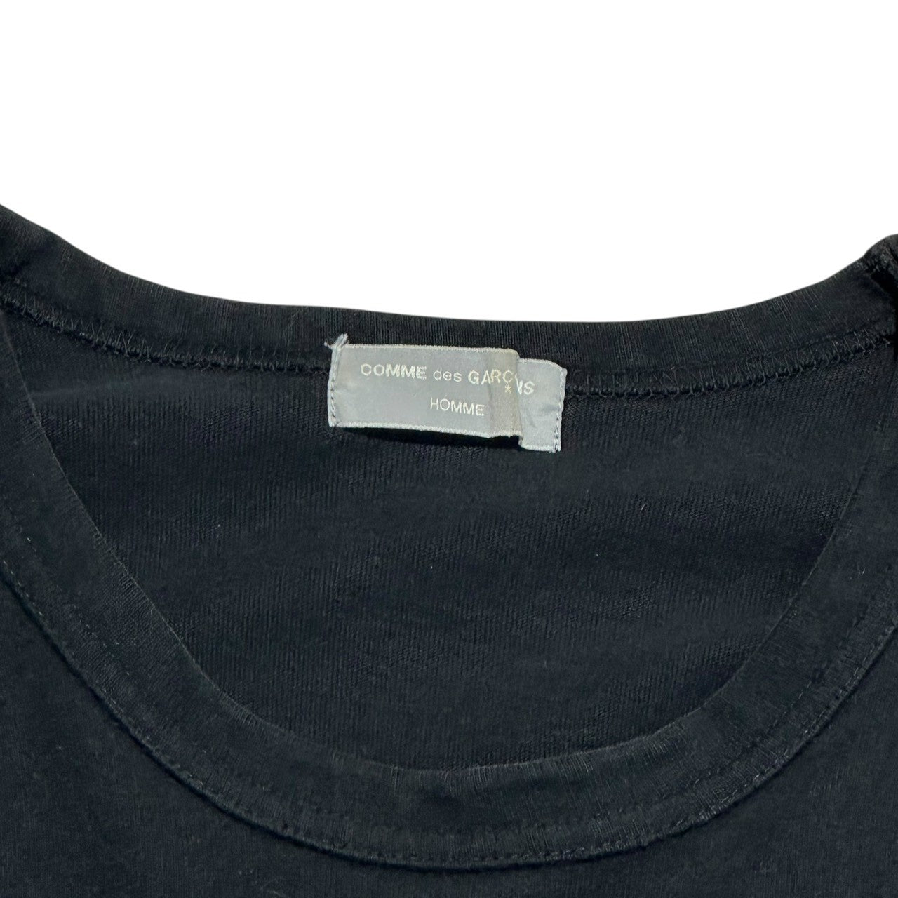 COMME des GARCONS HOMME(コムデギャルソンオム) 90's shirt sleeve tee シャツ スリーブ 長袖 カットソー 表記消(M程度) ブラック 90年代 ヴィンテージ アーカイブ 田中オム