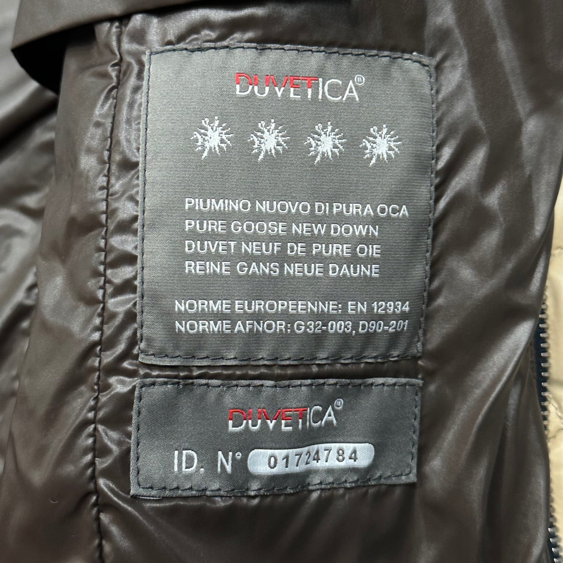DUVETICA(デュベティカ) CINISCA Belted Quilted Down Jacket ベルテッド キルティング ダウン ジャケット D.3010.00/1057.R 42 ベージュ レザーパイピング