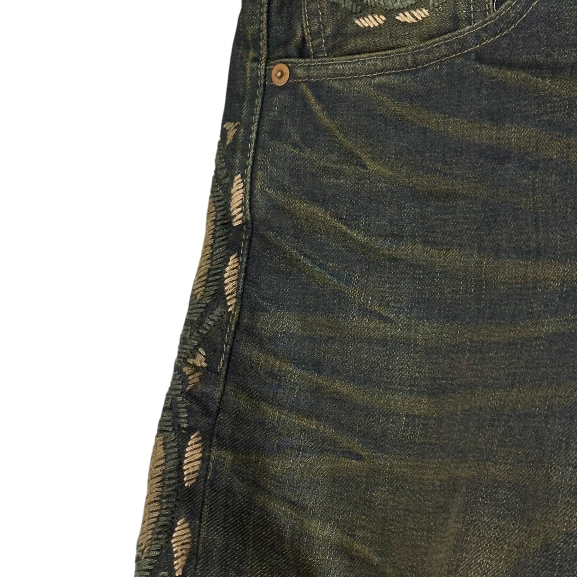 RRL(ダブルアールエル) Side Chimayo Stitch Black Denim Pants サイド チマヨ ステッチ ブラックデニムパンツ 4898512RUEMS 32 ブラック