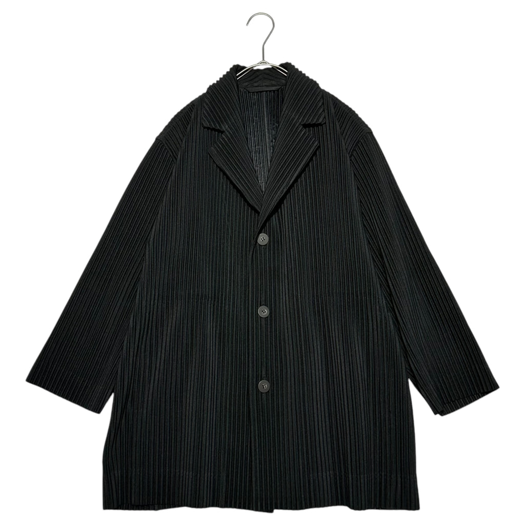 HOMME PLISSE ISSEY MIYAKE(オムプリッセイッセイミヤケ) 21SS 3/4 オムプリッセジャケットブラックJD151 3サイズ