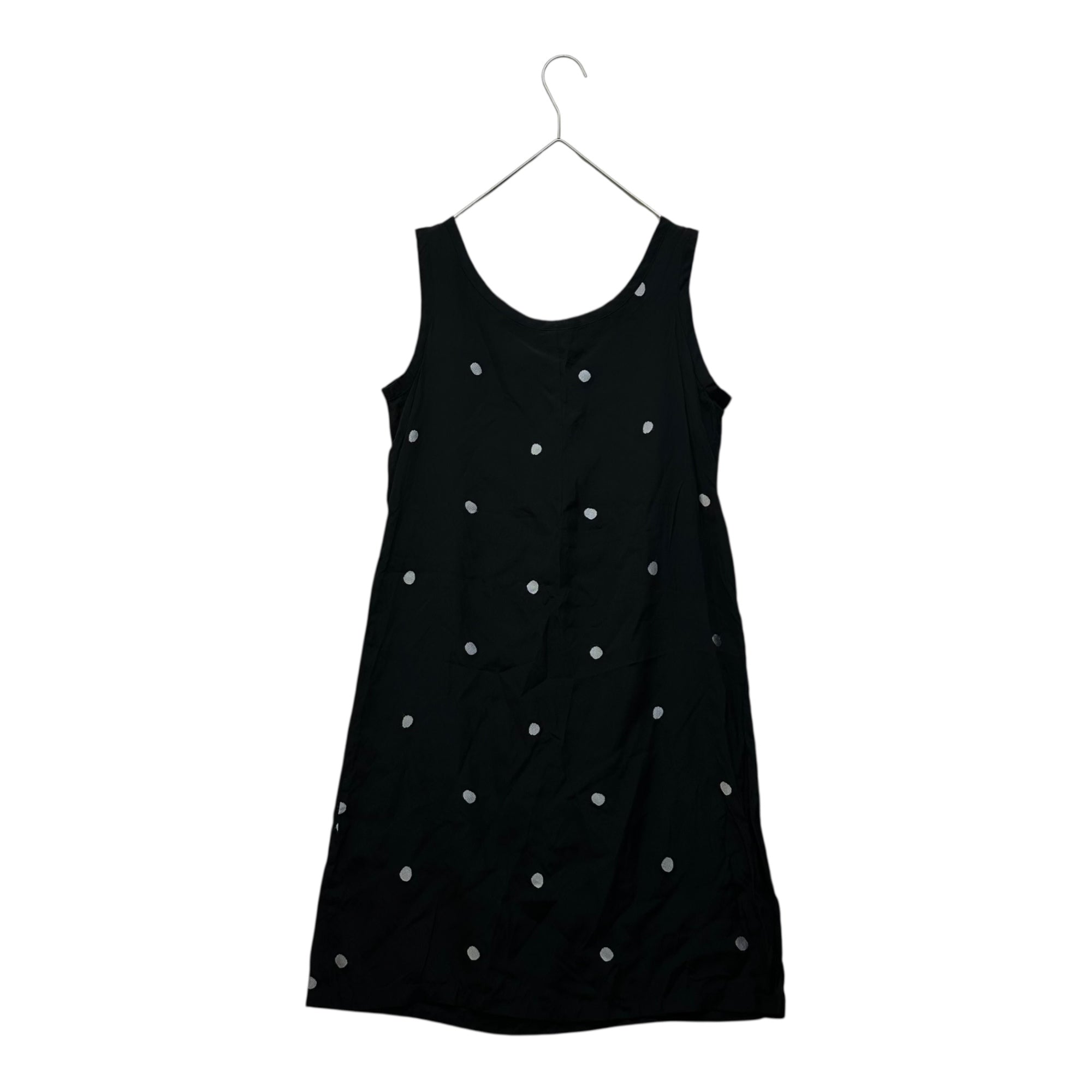 Y's(ワイズ) Sleeveless Polka Dot Mini Dress ノースリーブ ドット ミニ ワンピース YQ-D15-204 FREE ブラック×グレー