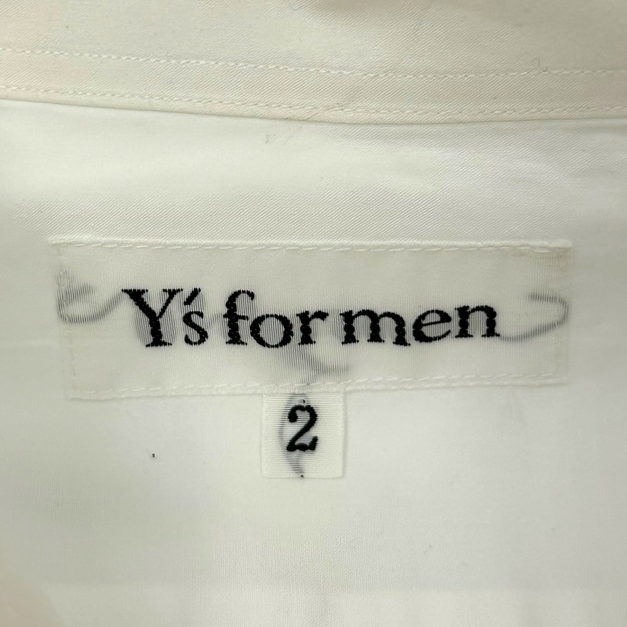 Y's for men(ワイズフォーメン) 90's Basic Cotton L/S Shirt 90年代 ベーシック コットン 長袖 シャツ MN-B80-056 2(M程度)【小さめな作りです】 ホワイト