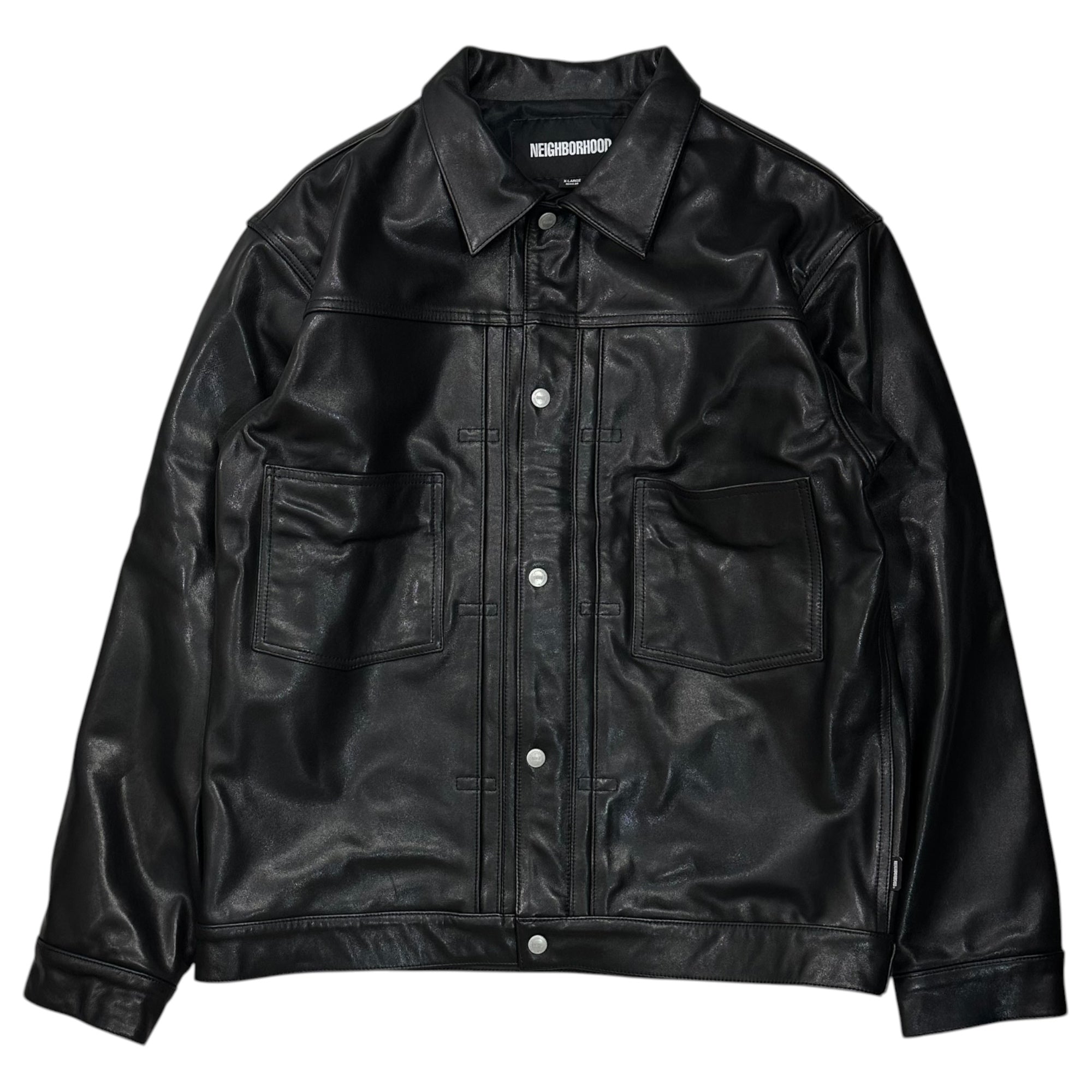 NEIGHBORHOOD(ネイバーフッド) 26SS LEATHER TYPE-2 JACKET レザー タイプ2 ジャケット 261SZNH-JKM02 XL ブラック 3/21発売、完売商品