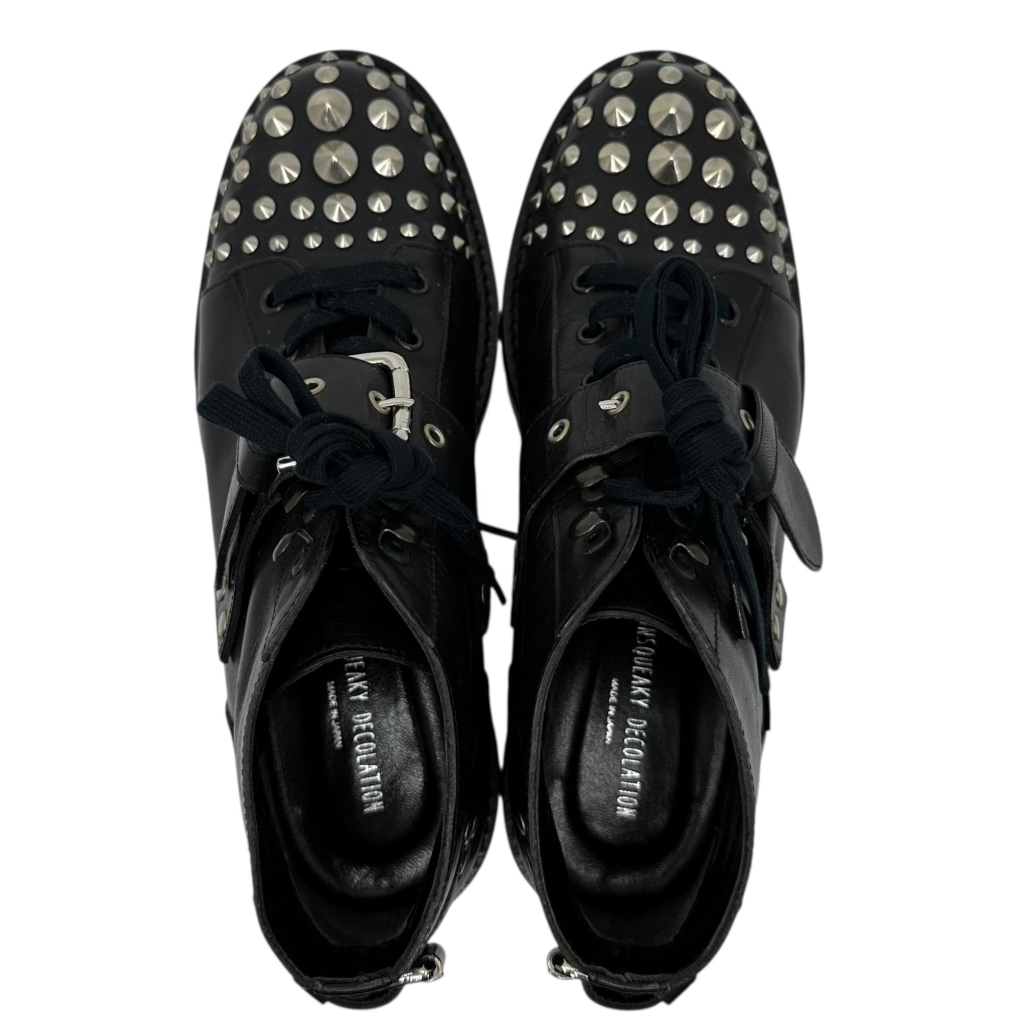 UNSQUEAKY(アンスクウィーキー) Spiked Studded Belted Leather Short