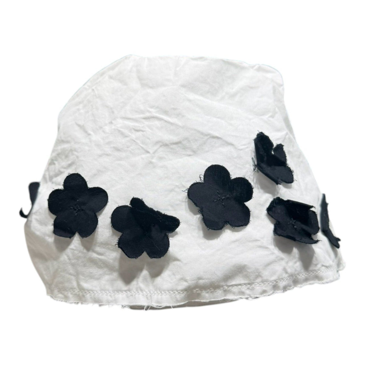 SCHA(シャ) Floral-Corsage Cotton Hat 花 コサージュ コットン ハット ART#1908 FREE ホワイト×ブラック ドーバーストリートマーケット取扱
