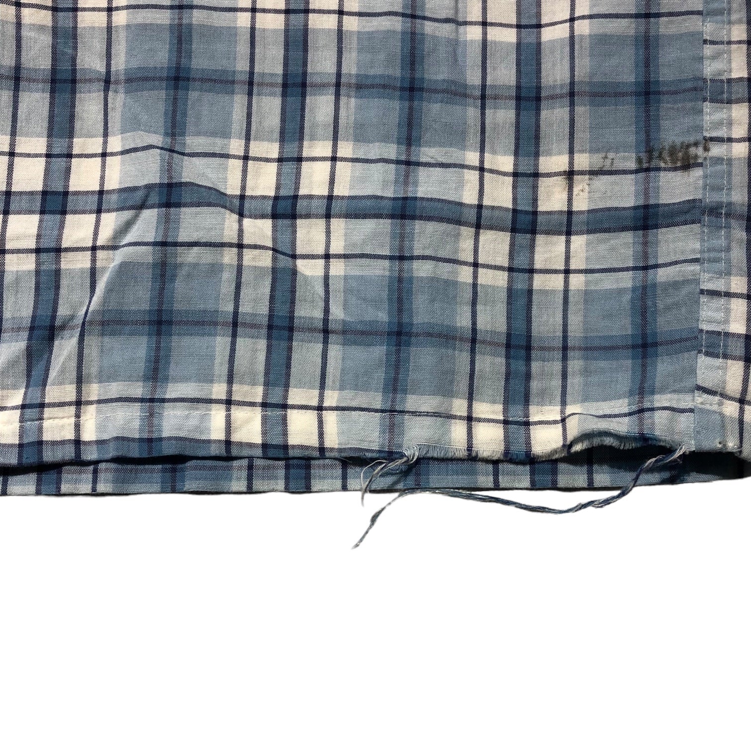 TOWNCRAFT(タウンクラフト) 60's vintage open collar shirt ヴィンテージ オープンカラー シャツ 半袖 チェック S ブルー PENNY'S　船タグ