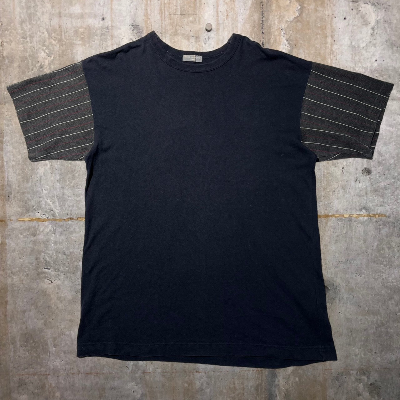 COMME des GARCONS HOMME(コムデギャルソンオム) 90's袖切替Tシャツ HT-040030 表記なし(L程度) ネイビー AD1999 田中オム