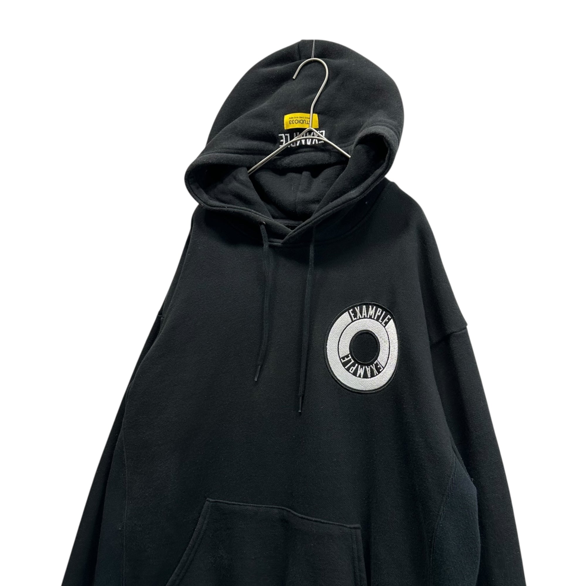 EXAMPLE(エグザンプル) STUDIO33 ROUND LOGO HOODIE ラウンド ロゴ フーディー L ブラック パーカー