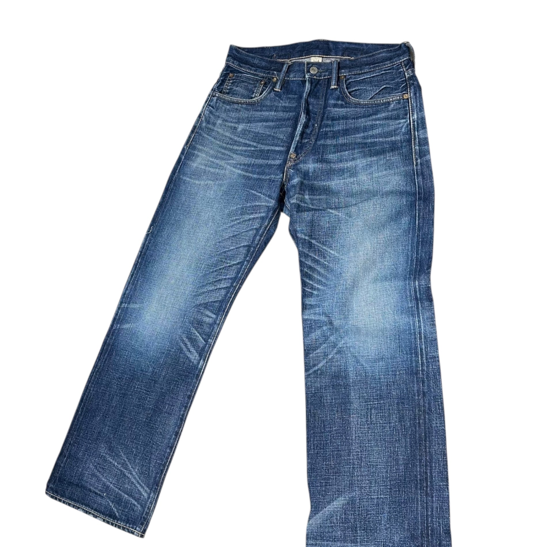RRL(ダブルアールエル) 1938 Buckleback 081 Cinchback Denim Pants バックルバック 081 シンチバック デニム パンツ LOT：081  30 インディゴ PP-PM-YW-6002