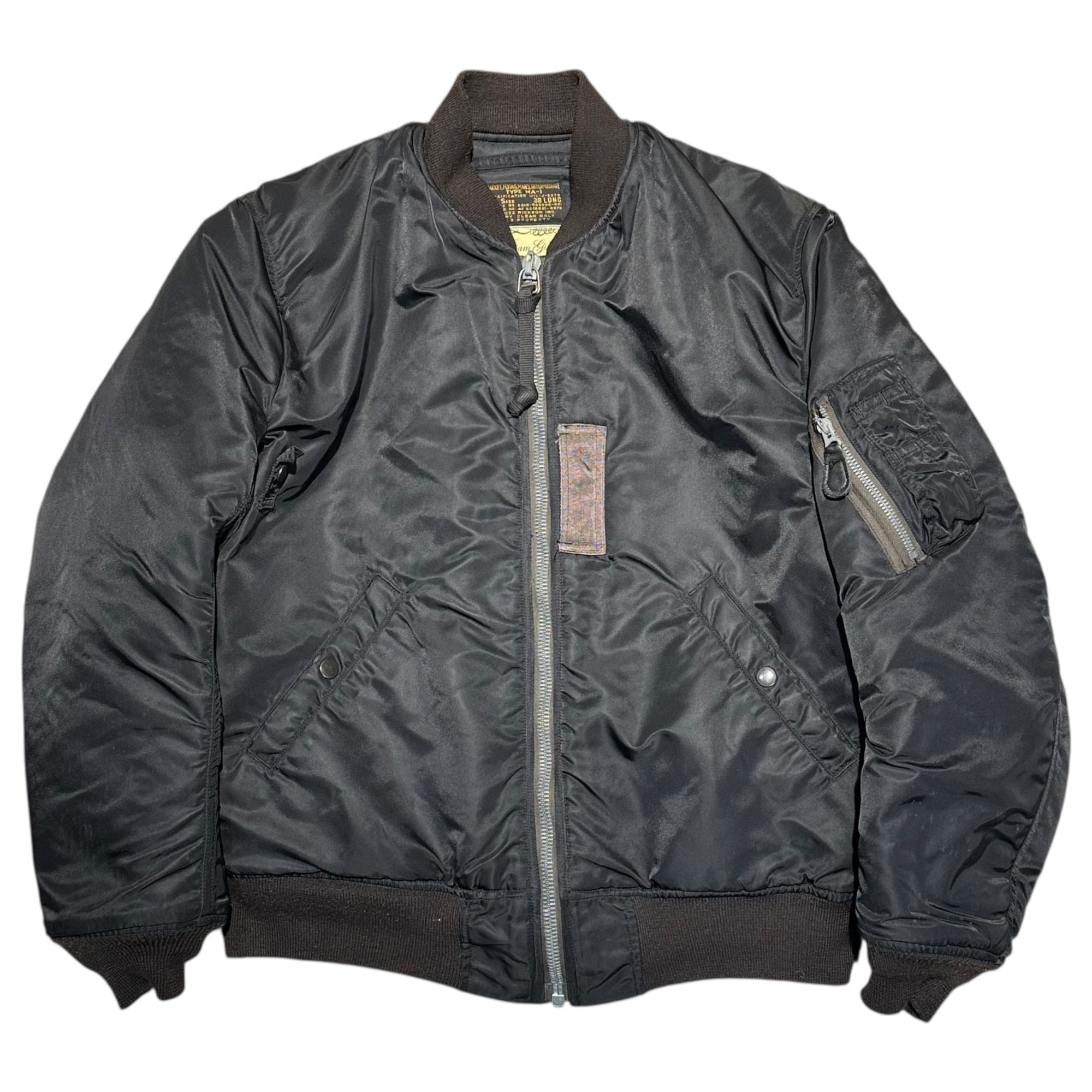 BUZZ RICKSON’S(バズリクソンズ) William Gibson Collection Military Bomber MA-1 Jacket ウィリアムギブソンコレクション ミリタリー ボンバー MA-1 ジャケット 8310-485900-441 38LONG ブラック