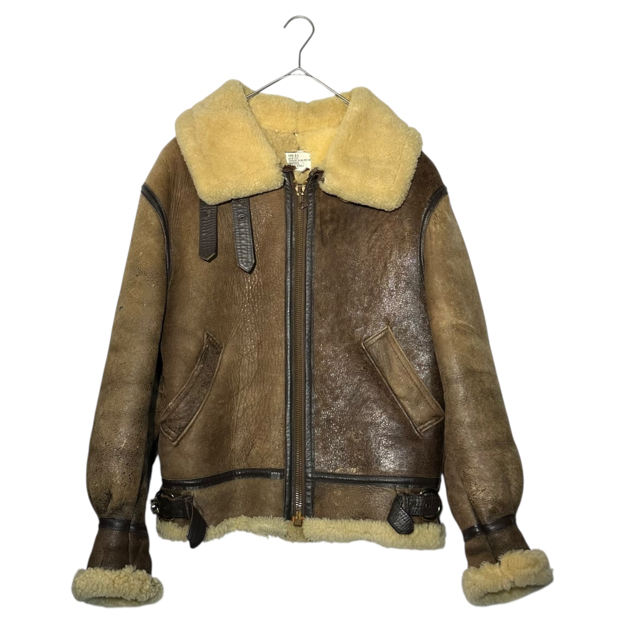 BRANDED(ブランデッド) TYPE B-3Mouton Flight Jacket ムートン フライト ジャケット 34(XS程度) ブラウン USA製 ヴィンテージ