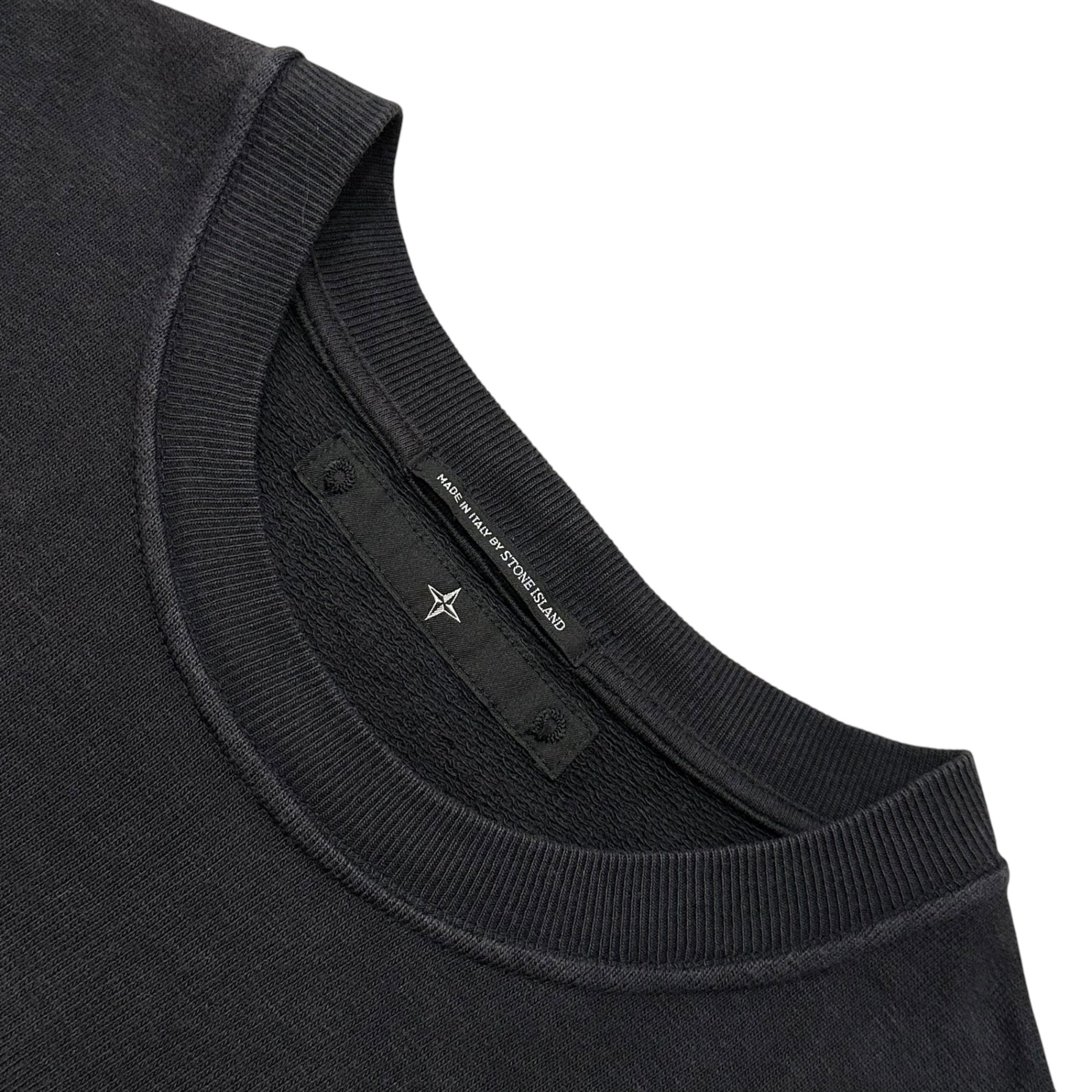 STONE ISLAND(ストーンアイランド) 2005SS By Paul Harvey Logo Sweatshirt ロゴ スウェット 42146034 L ブラック 00's ポールハーヴェイ