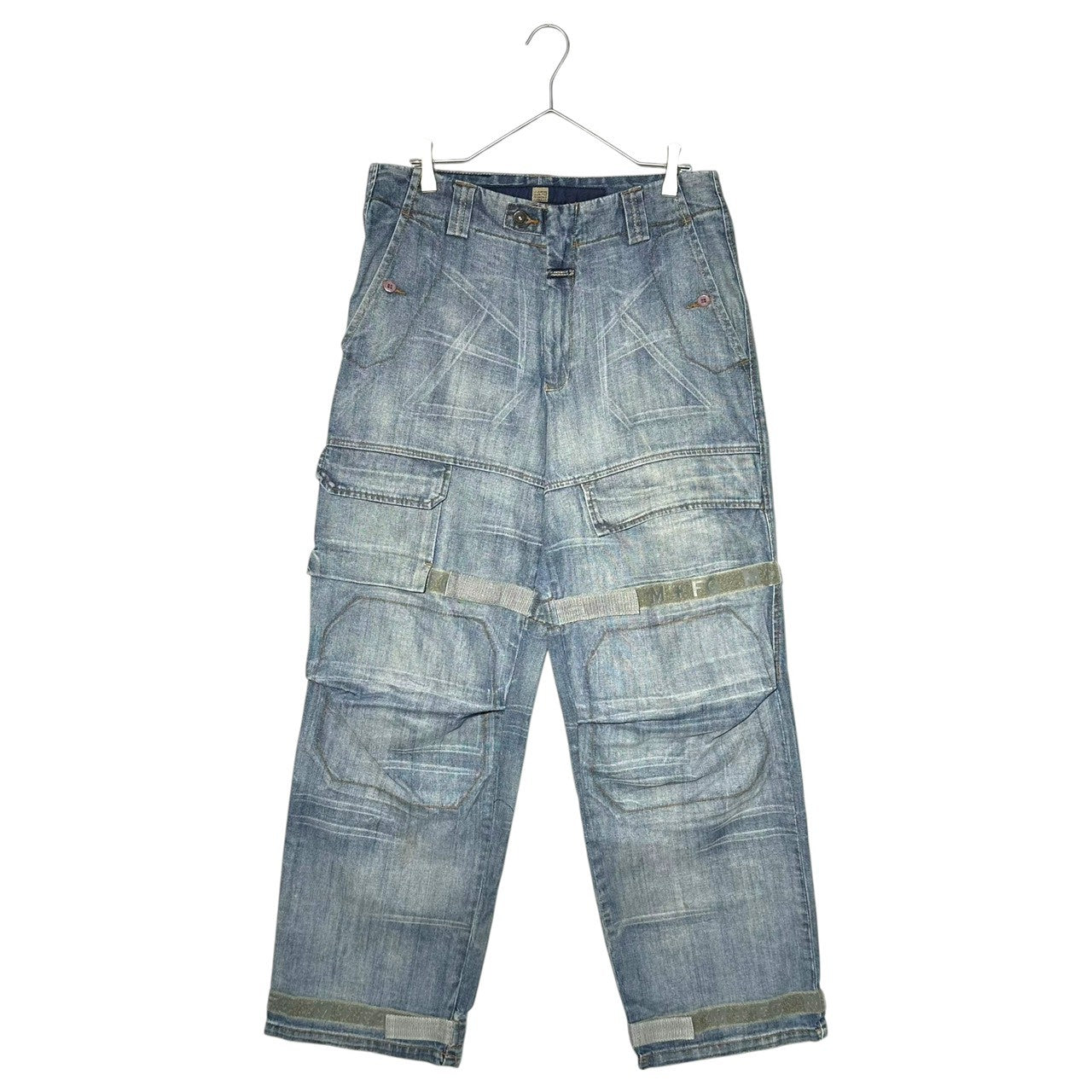 MARITHE FRANCOIS GIRBAUD(マリテフランソワジルボー) 90's~00's Shuttle Buggy Wide Denim Pants シャトル バギー ワイド デニム パンツ GM6101 33 ライトインディゴ ヴィンテージ B-BOY Y2K