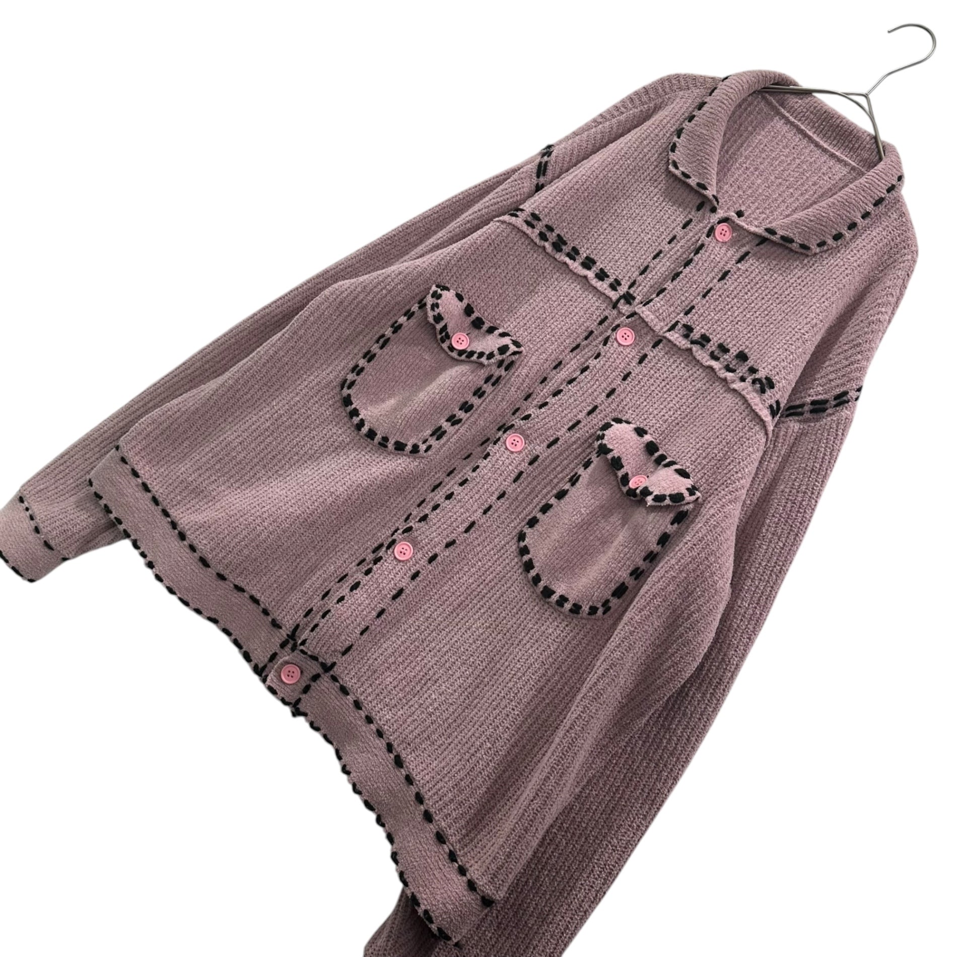 PHINGERIN(フィンガリン) 23AW PG1 KNIT トラッカー ニット ジャケット PD-232-KN-021 L ピンク カーディガン