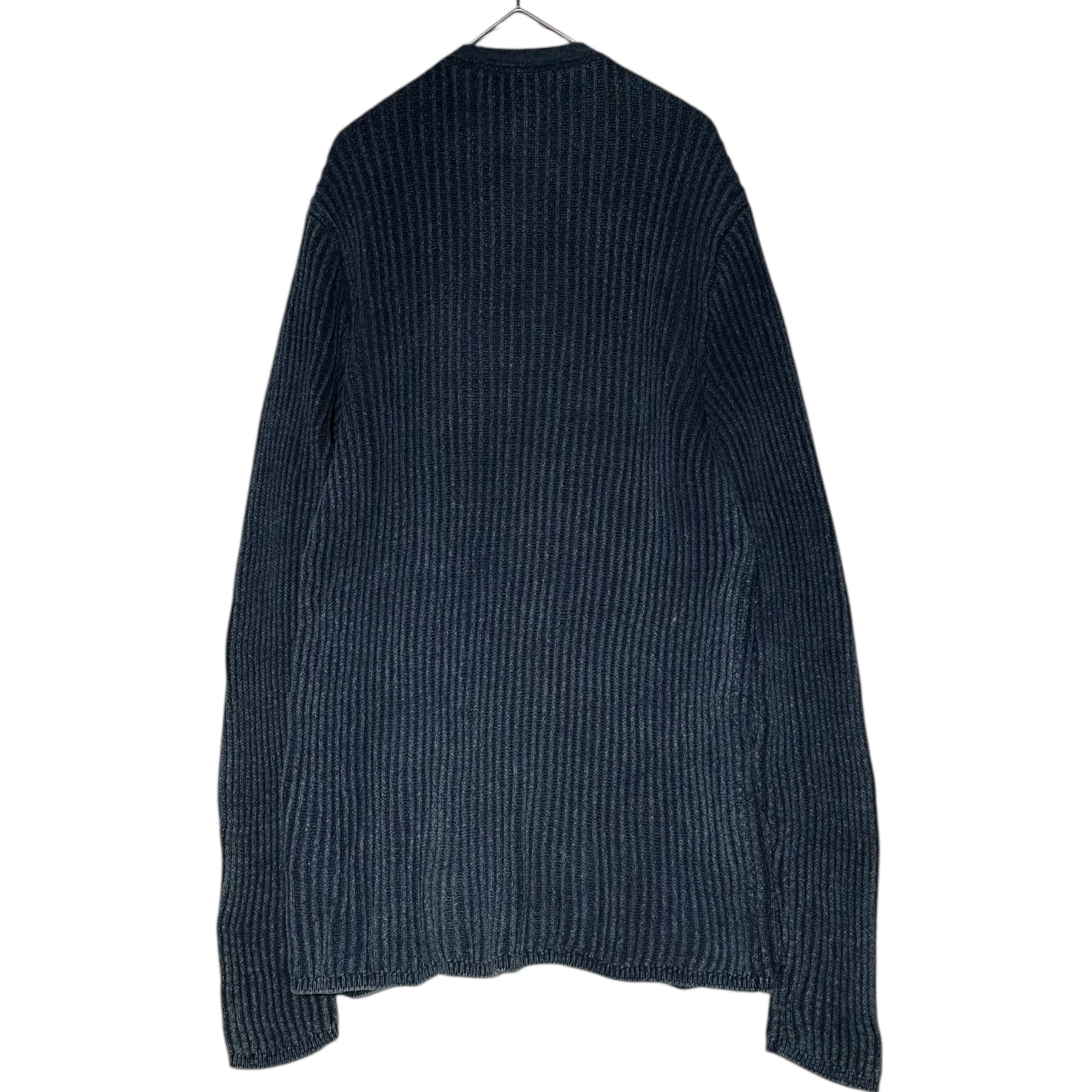 DENIM & SUPPLY RALPH LAUREN(デニム&サプライラルフローレン) Indigo-dyed Long-Sleeve Henley Neck Knit インディゴ染め 長袖 ヘンリーネック ニット 788504698001 M インディゴ