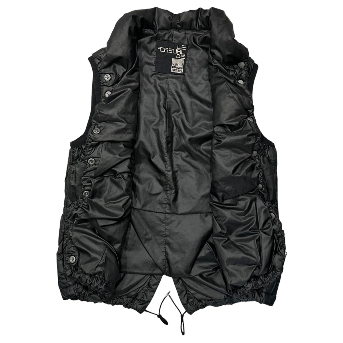 MARITHE FRANCOIS GIRBAUD(マリテフランソワジルボー) Old Quilted Padded Vest オールド キルティング 中綿 ベスト F5-7213 M ブラック