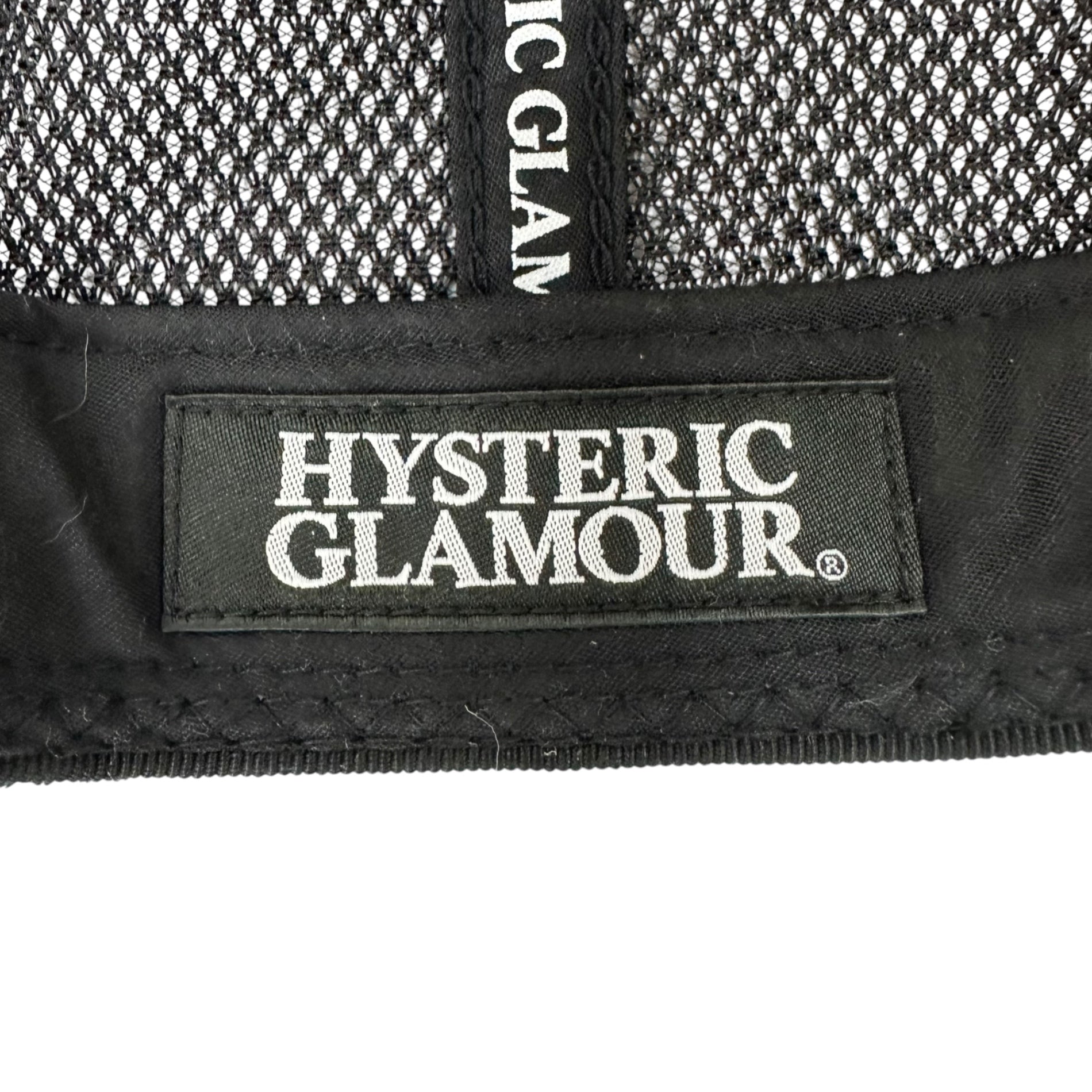 HYSTERIC GLAMOUR(ヒステリックグラマー) 2024AW HYSTERIC JEANS刺繍 メッシュキャップ 02243QH03 ブラック×マルチカラー