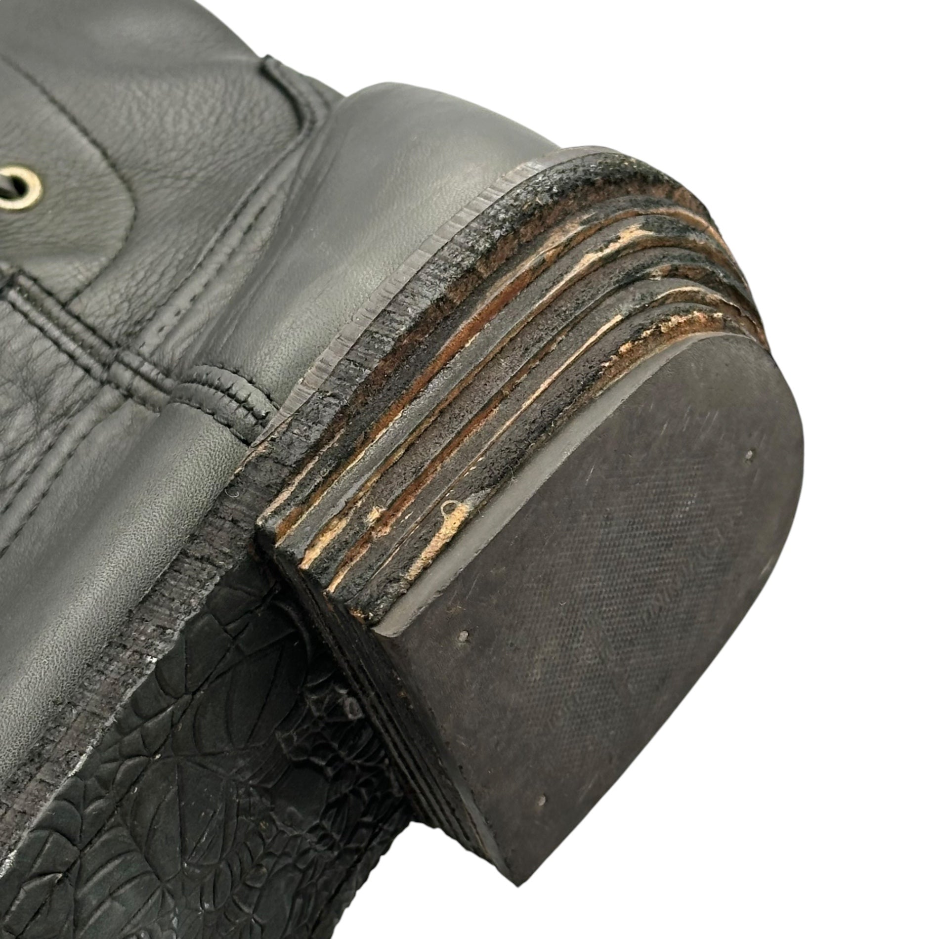 NUMBER (N)INE(ナンバーナイン) 2005SS NIGHT CRAWLER Period Side Lace-Up Pecos Boots  S05-NF005B 8 ブラック 05年 宮下貴裕 本人期