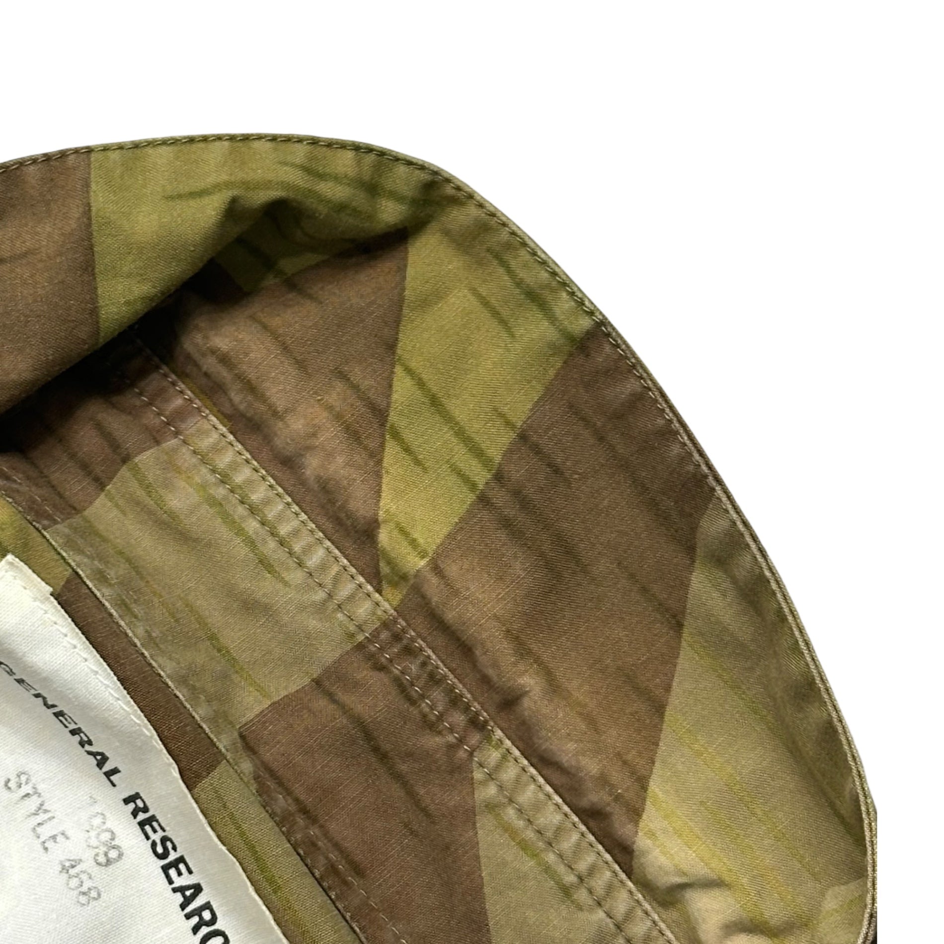 GENERAL RESEARCH(ジェネラルリサーチ) 99SS Irregular Pocket Camouflage Military Homage Shirt 変則 ポケット カモフラ ミリタリー オマージュ シャツ STYLE468 M カーキ×ブラウン 90年代 オリジナル 90s