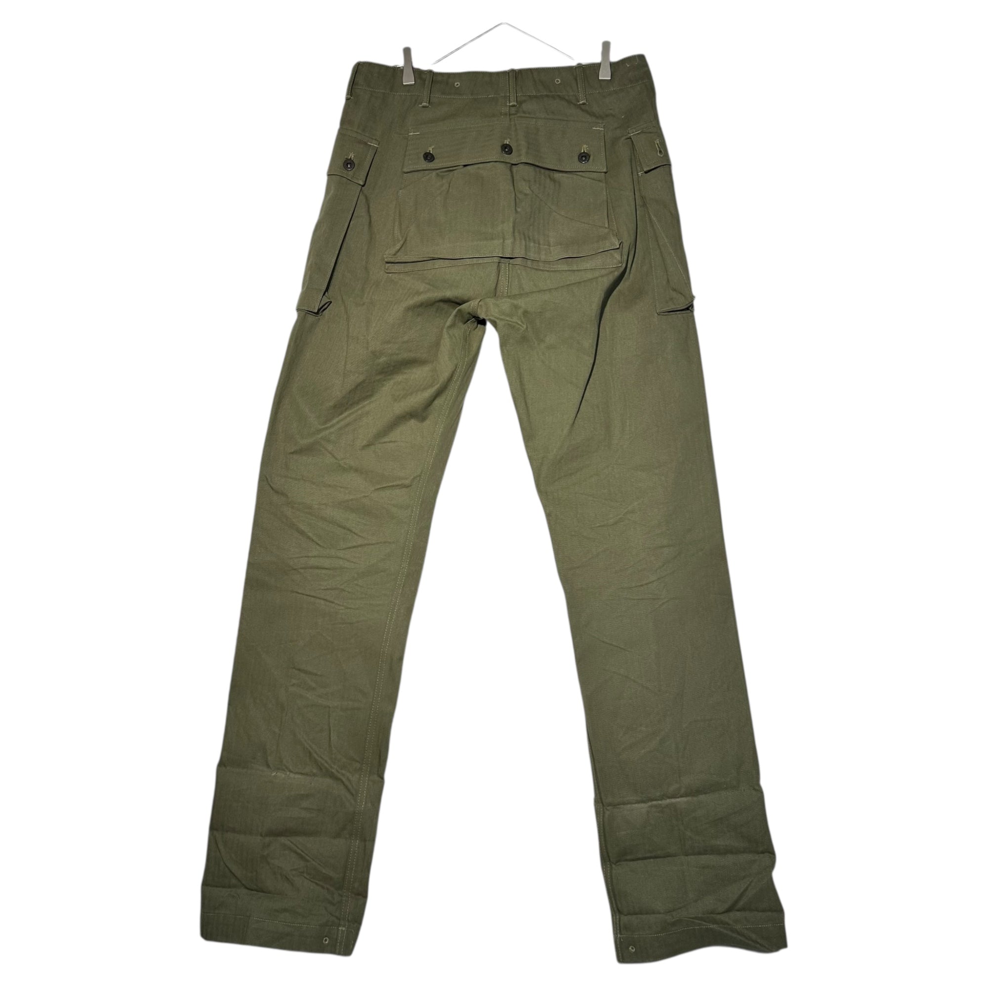 RRL(ダブルアールエル) Herringbone Military Cargo Pants ヘリンボーン ミリタリー カーゴ パンツ RN41381 34 セージグリーン