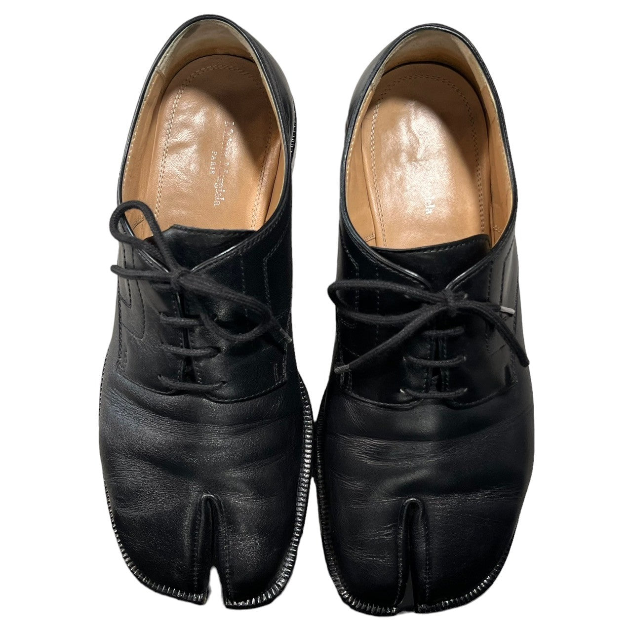 MAISON MARGIELA(メゾンマルジェラ) Tabi lace up shoes 足袋 レースアップシューズ  S34WQ0021 SIZE 38(24.0～25.0cm程度) ブラック 革靴 ドレスシューズ