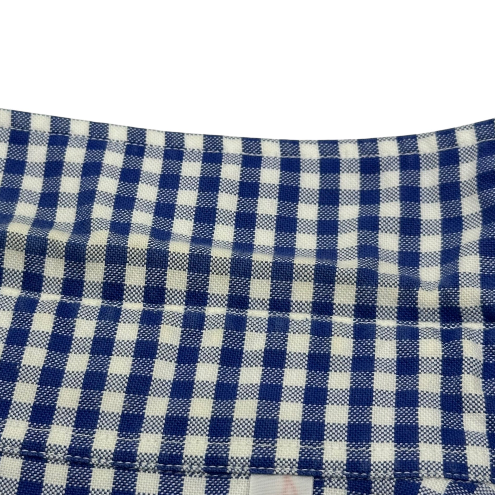DANTON(ダントン) Round Collar Oxford Check Pullover L/S Shirt ラウンドカラー オックスフォード チェック プルオーバー 長袖 シャツ JD-3564 34(XS程度) ブルー×ホワイト