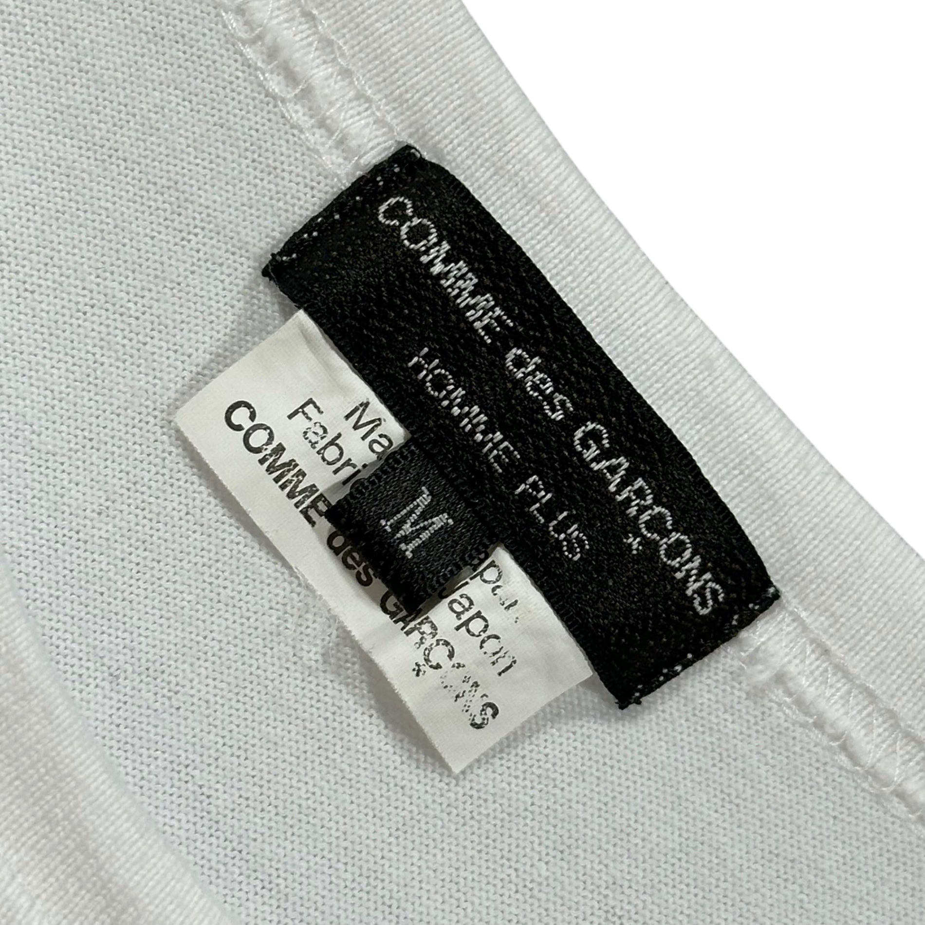 COMME des GARCONS HOMME PLUS(コムデギャルソンオムプリュス) 2016SS Asymmetrical Hem Long T-Shirt 裾切替 ロング Tシャツ PQ-T056 M ホワイト×ネイビー×ブラウン AD2015