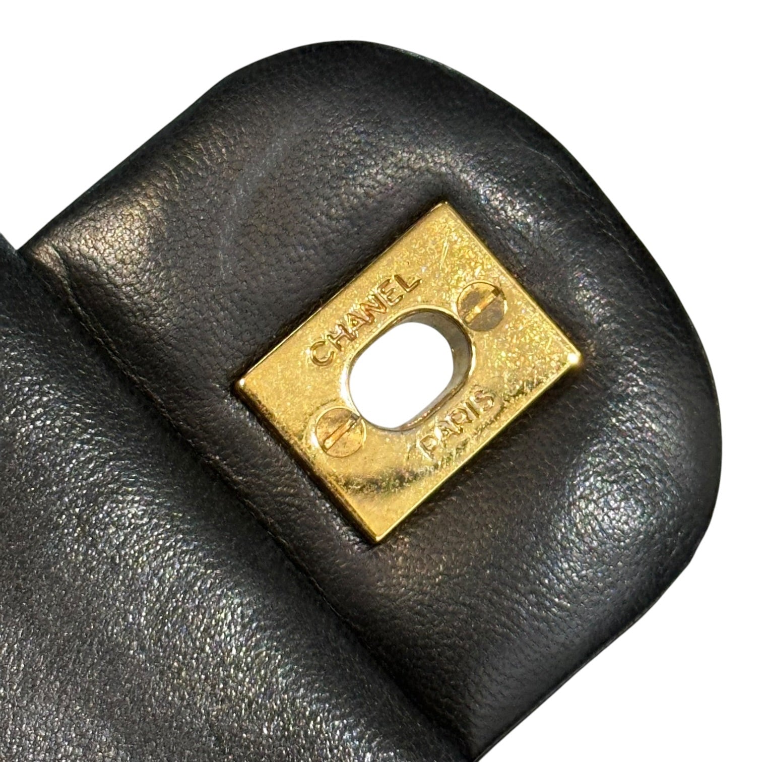 CHANEL(シャネル) 1992's Chanel Medium Classic Handbag マトラッセ 25 ラムスキン ダブルフラップ ブラック 90's 90年代 ヴィンテージ 200万番台 クラシック ハンドバッグ チェーン