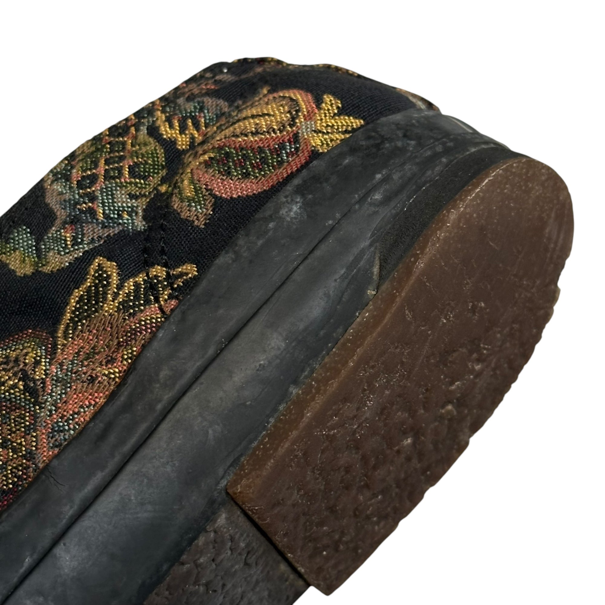 YOHJI YAMAMOTO POUR HOMME(ヨウジヤマモトプールオム) Gobelin-Woven Slip-Ons ゴブラン織り スリッポン 4(XL) ブラック