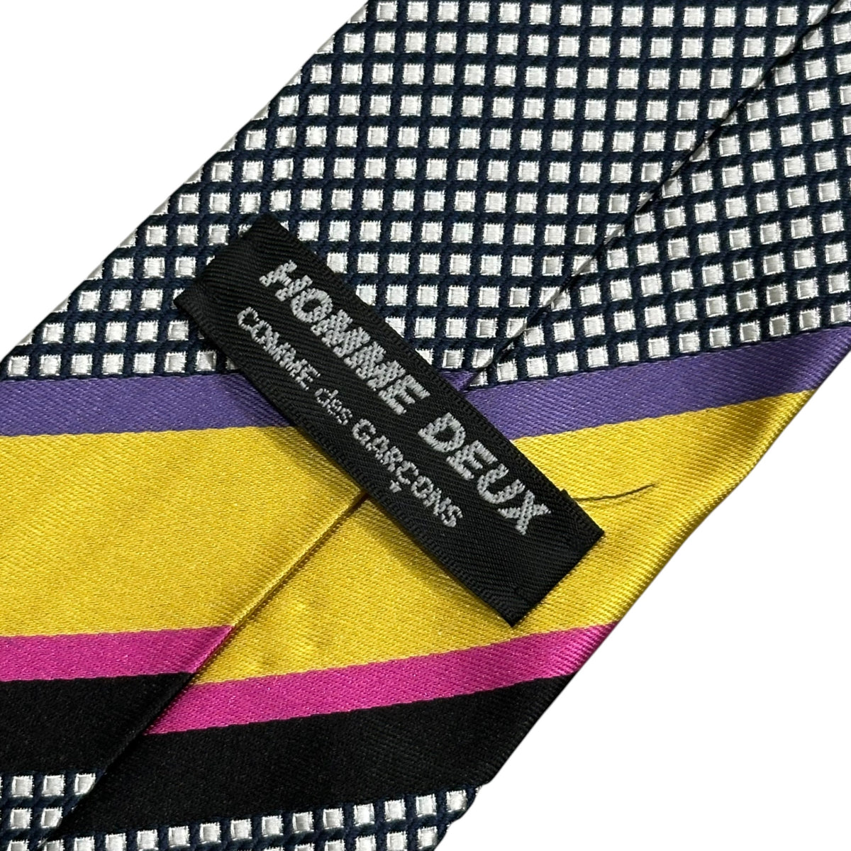 COMME des GARCONS HOMME DEUX(コムデギャルソンオムドゥ) Silk regimental tie シルク レジメンタル ネクタイ マルチ