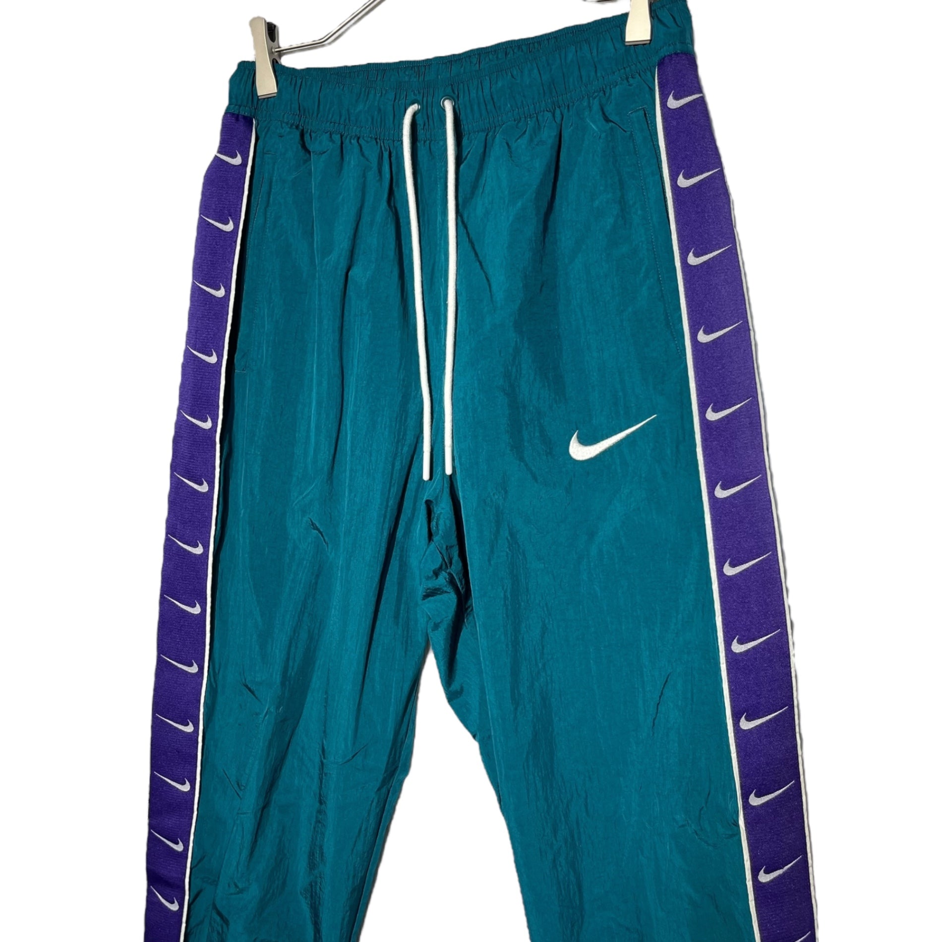 NIKE(ナイキ) Side Line Swoosh Woven Pants サイドライン スウッシュ ウーブン パンツ CV9180-381 L グリーン×パープル ナイロン トラック