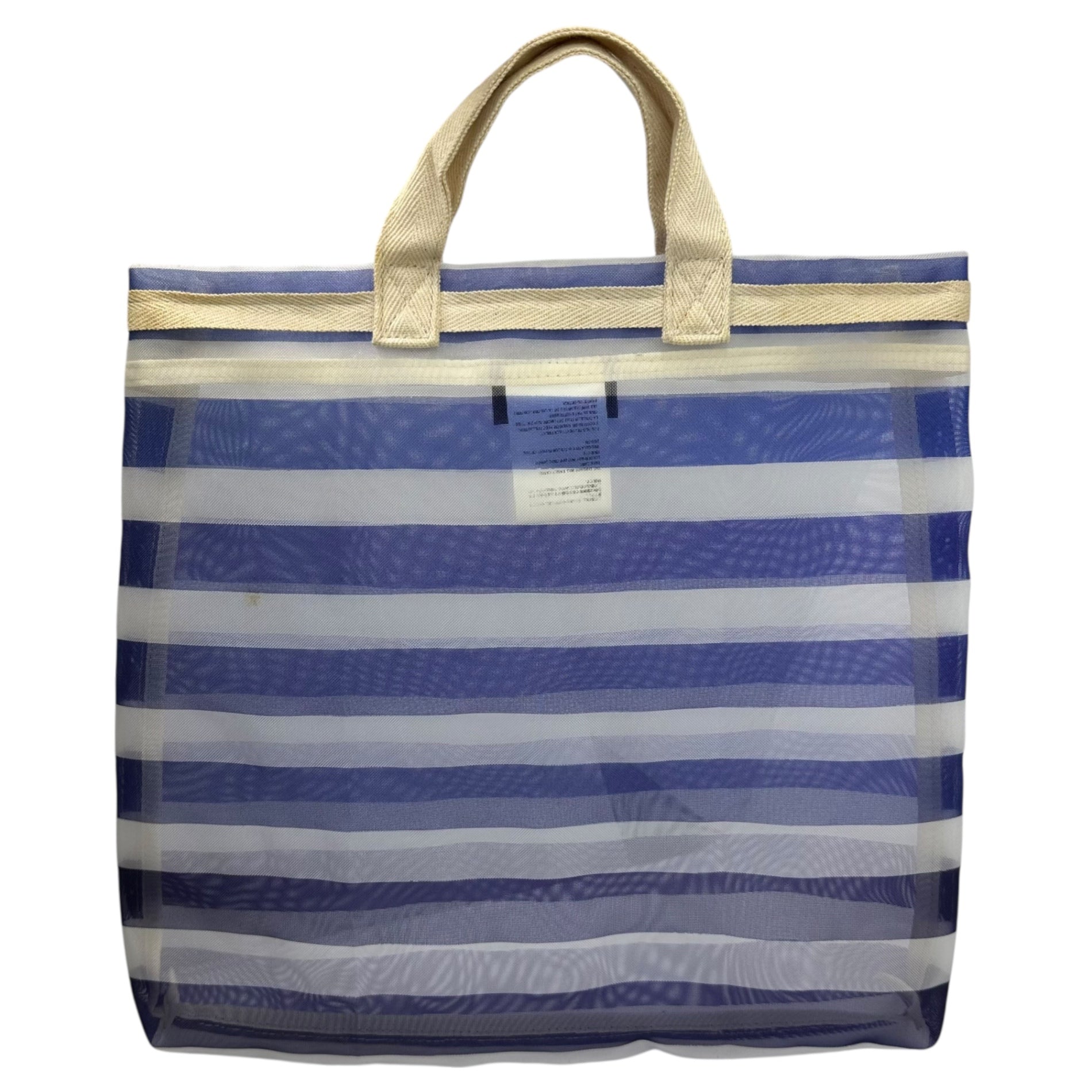 tricot COMME des GARCONS(トリココムデギャルソン) Border Mesh Tote Bag ボーダー メッシュ トート バッグ TK-K 204 ネイビー×ホワイト