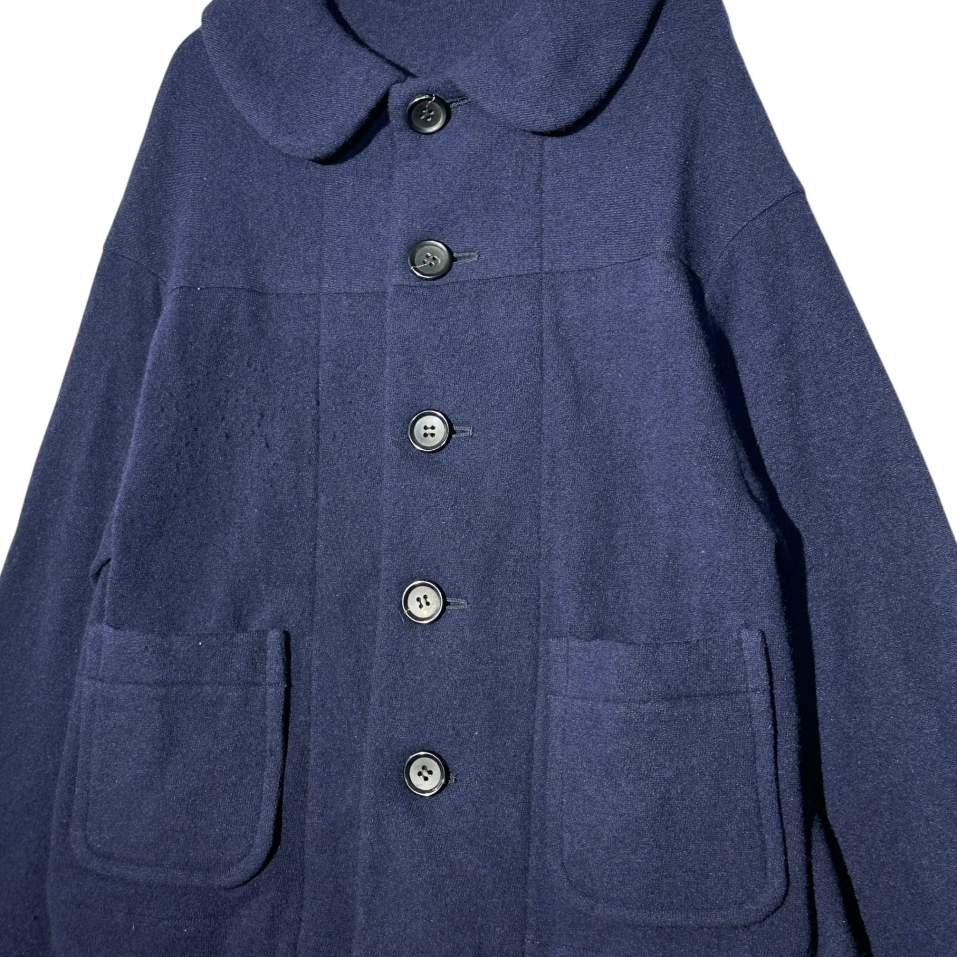 tricot COMME des GARCONS(トリココムデギャルソン) 14AW Round Collar Wool 5-Button Jacket 丸襟 ウール 5ボタン ジャケット TN-T002 M ネイビー AD2014