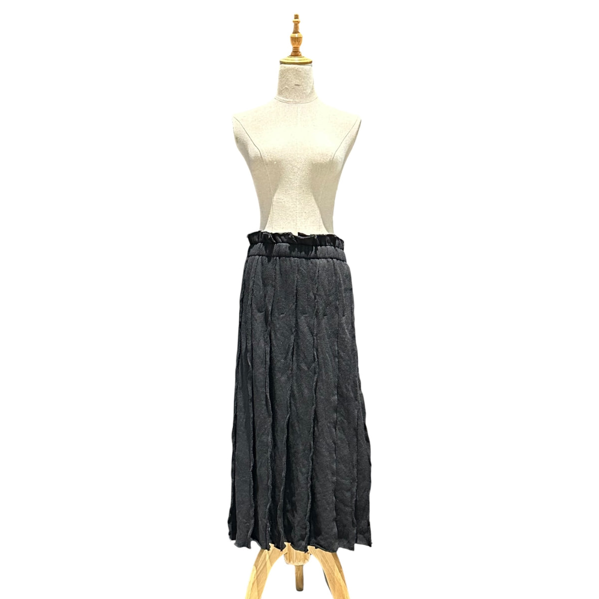 COMME des GARCONS(コムデギャルソン) 2002AW Angora-Blend Wool Pleated Skirt アンゴラ混 ウール プリーツ スカート GG-S014 S ブラック AD2002