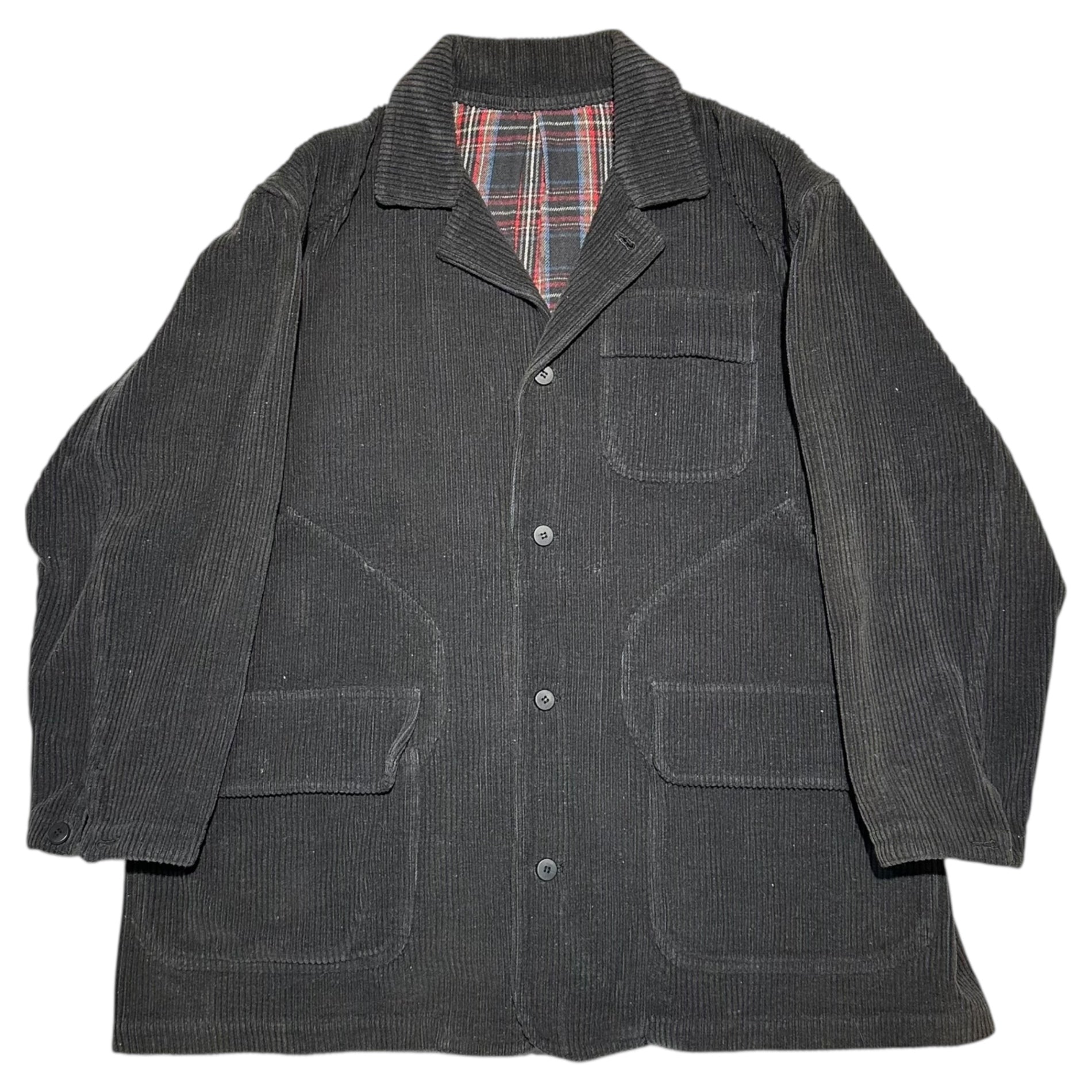 Y's(ワイズ) 70~80's Wide-Rib Corduroy Hunting Jacket 70~80年代 太畝 コーデュロイ ハンティング ジャケット FREE(メンズM程度) ブラック レディースライン 男性着用可 ミリタリー