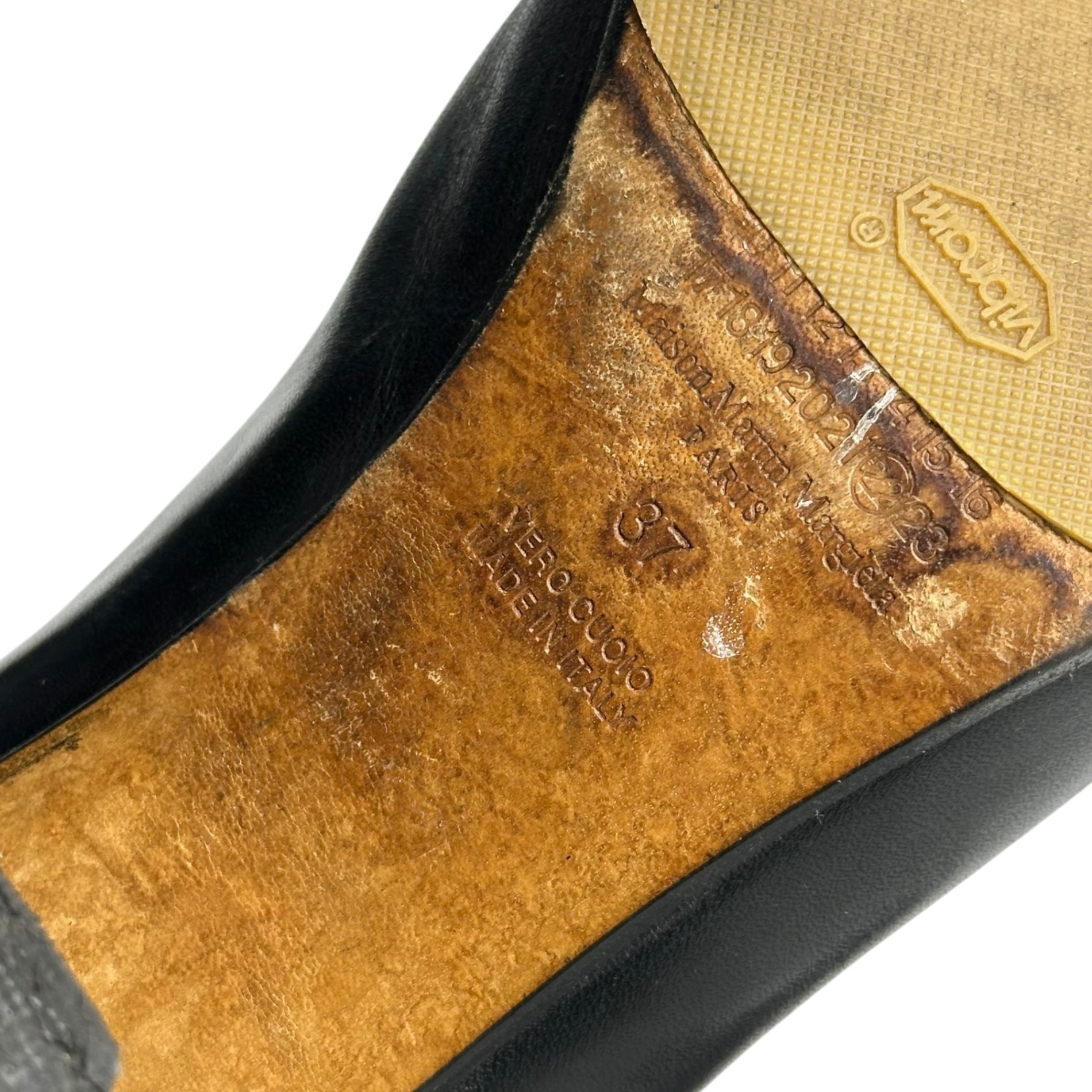 Maison Martin Margiela(メゾン マルタンマルジェラ) 70mm heel Leather Short Boots 7cm ヒール レザー ショート ブーツ 38WU0234 37(23.5cm程度) ブラック ブーティ