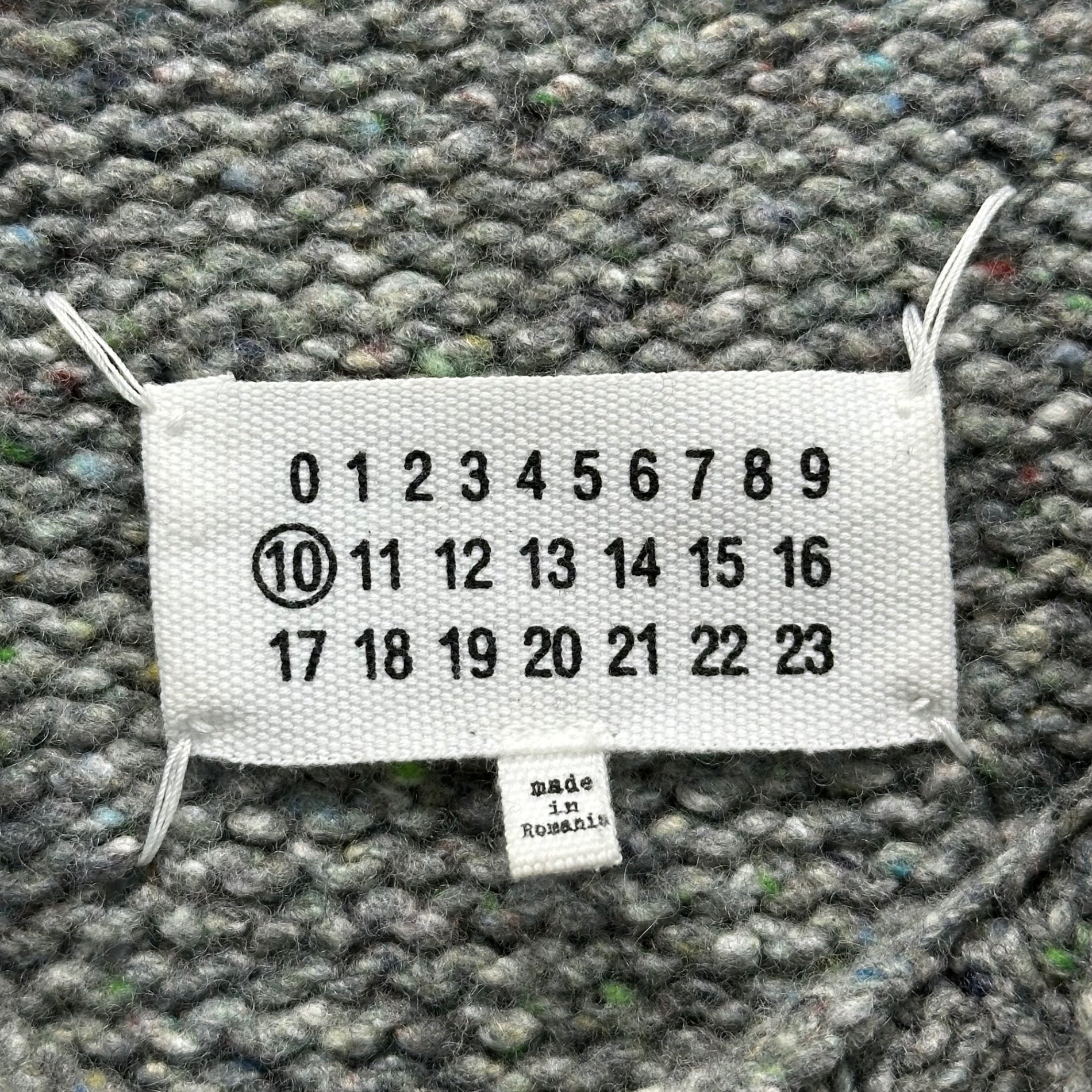 MAISON MARGIELA(メゾンマルジェラ) 19AW Destroy Crewneck Knit デストロイ クルーネック ニット S50GP0176 S グレー ミックス ダメージ加工