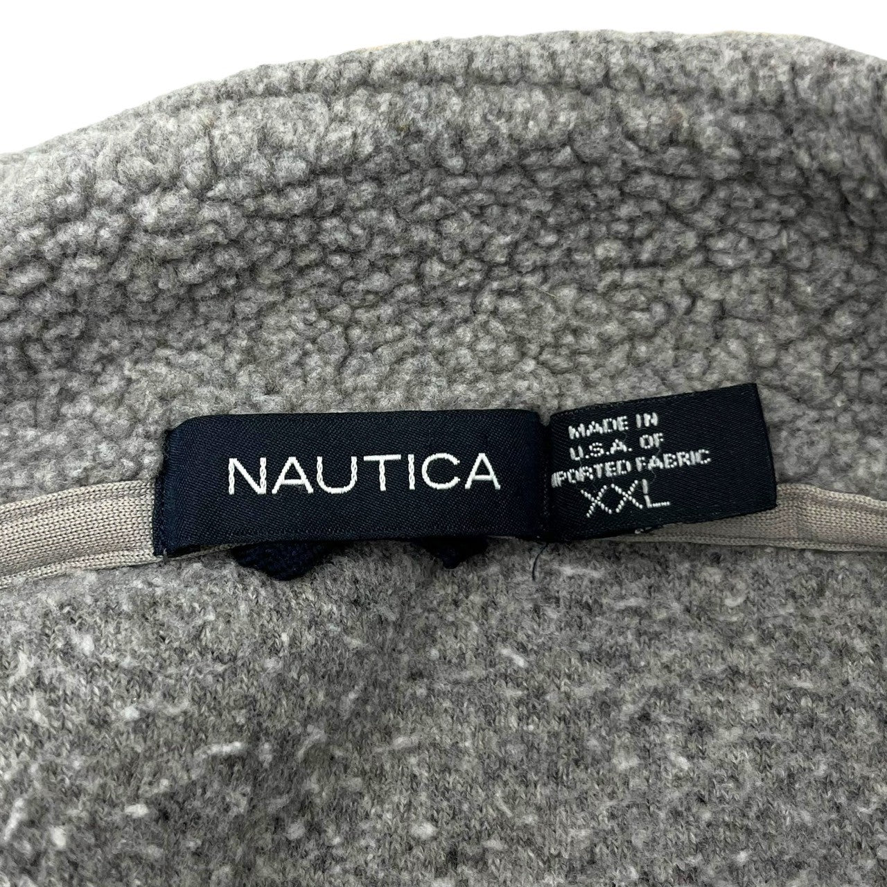 NAUTICA(ノーティカ) ~00's USA made half zip fleece jacket ハーフジップ フリース ジャケット XXL グレー ～00年代 USA製